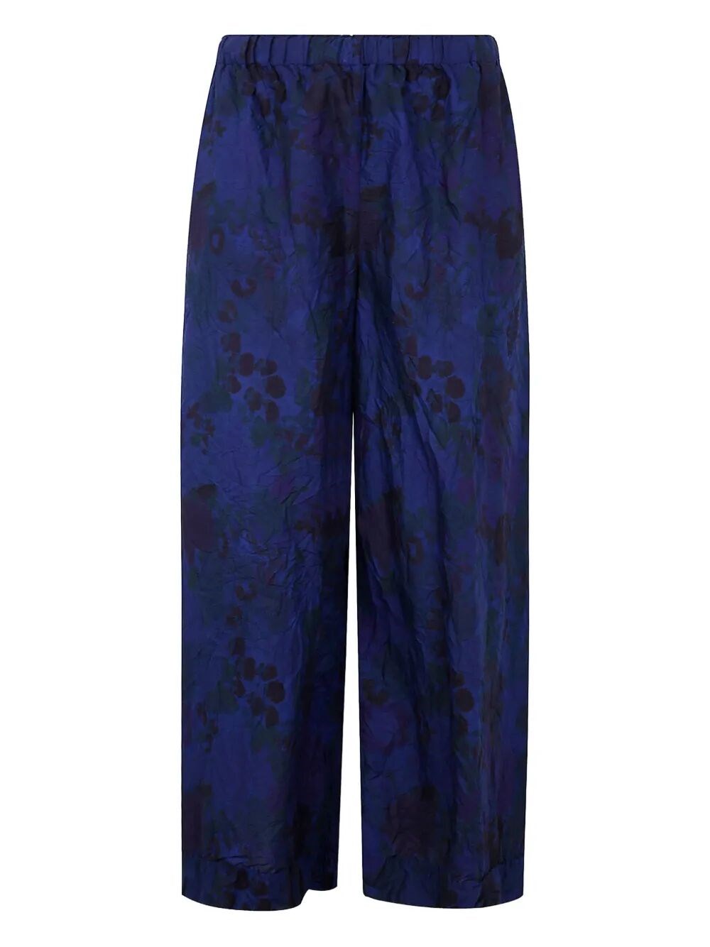 Daniela Gregis Belted Pleated Cotton Blend Loose Fit Pants