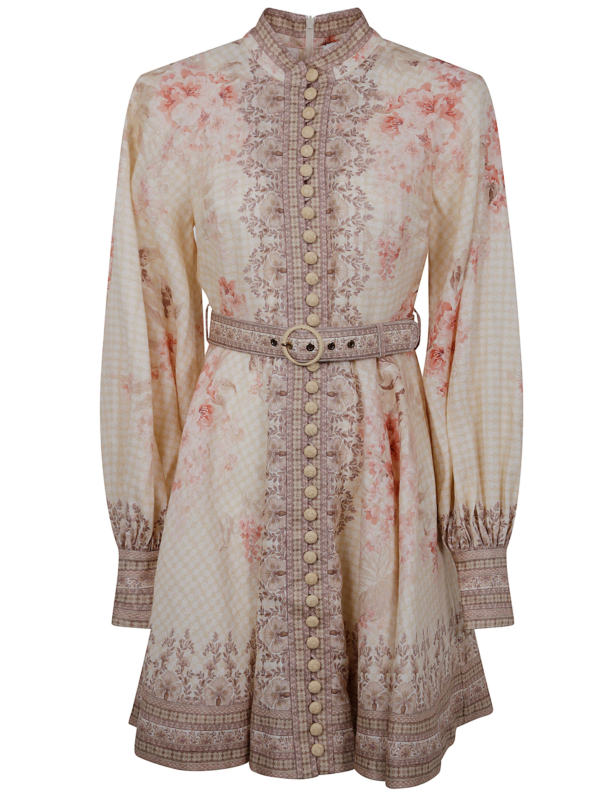 Zimmermann Illuminate Buttoned Mini Dress By