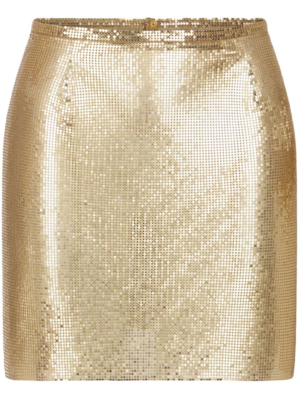 Rabanne Mini Metallic Skirt By