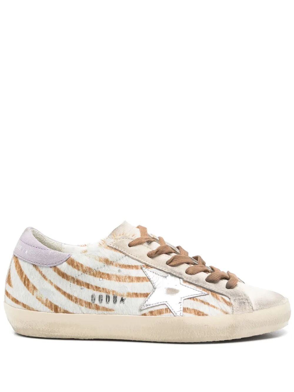 GOLDEN GOOSE Super Star Zebra Horsy Upper Suede Toe And Heel Laminated