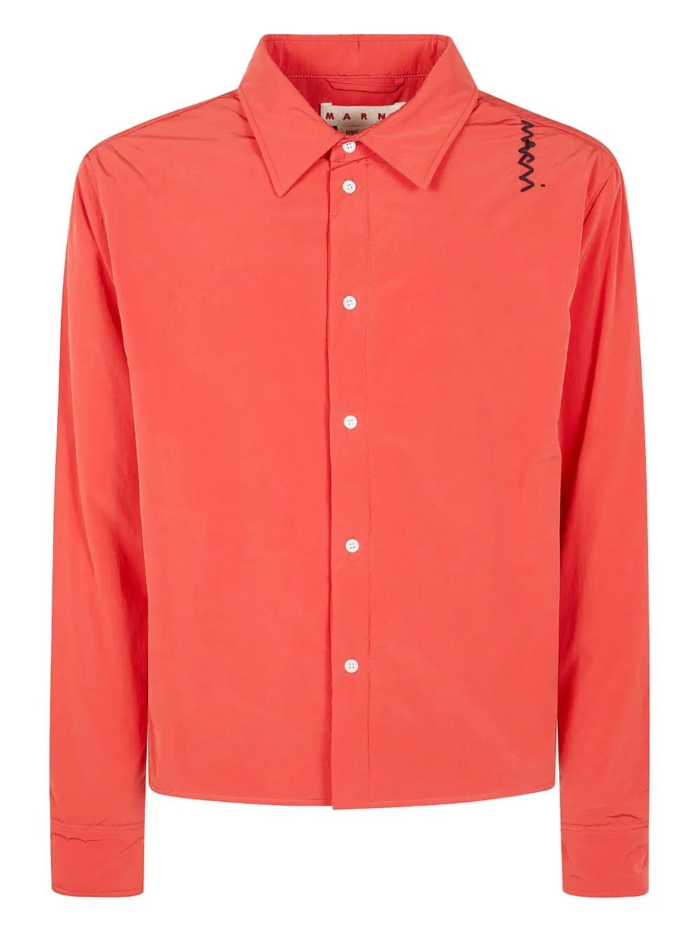 Marni Embroidered Detail Long Sleeves Shirt In Red