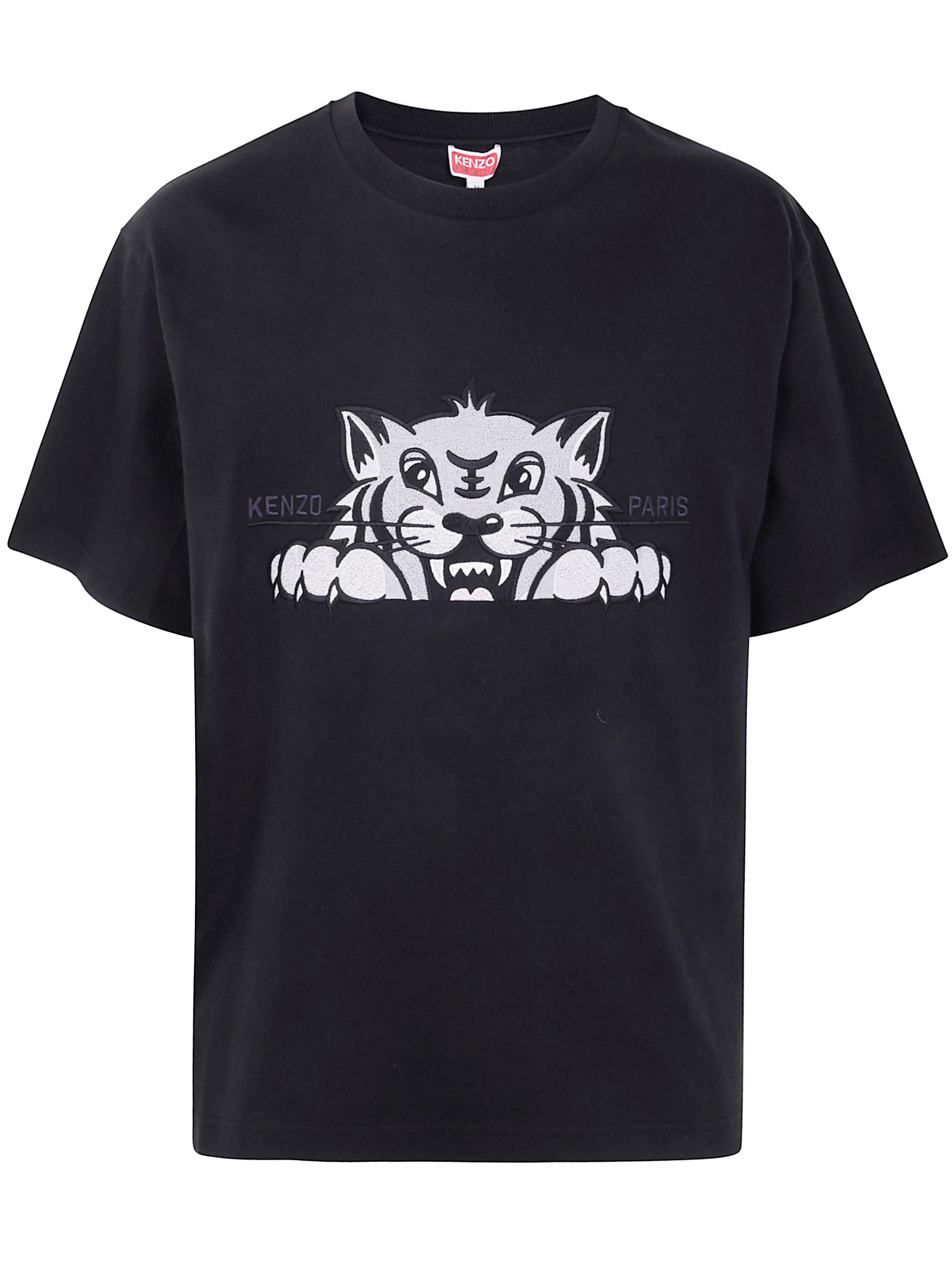 Kenzo Black Oversized T-shirt With Print