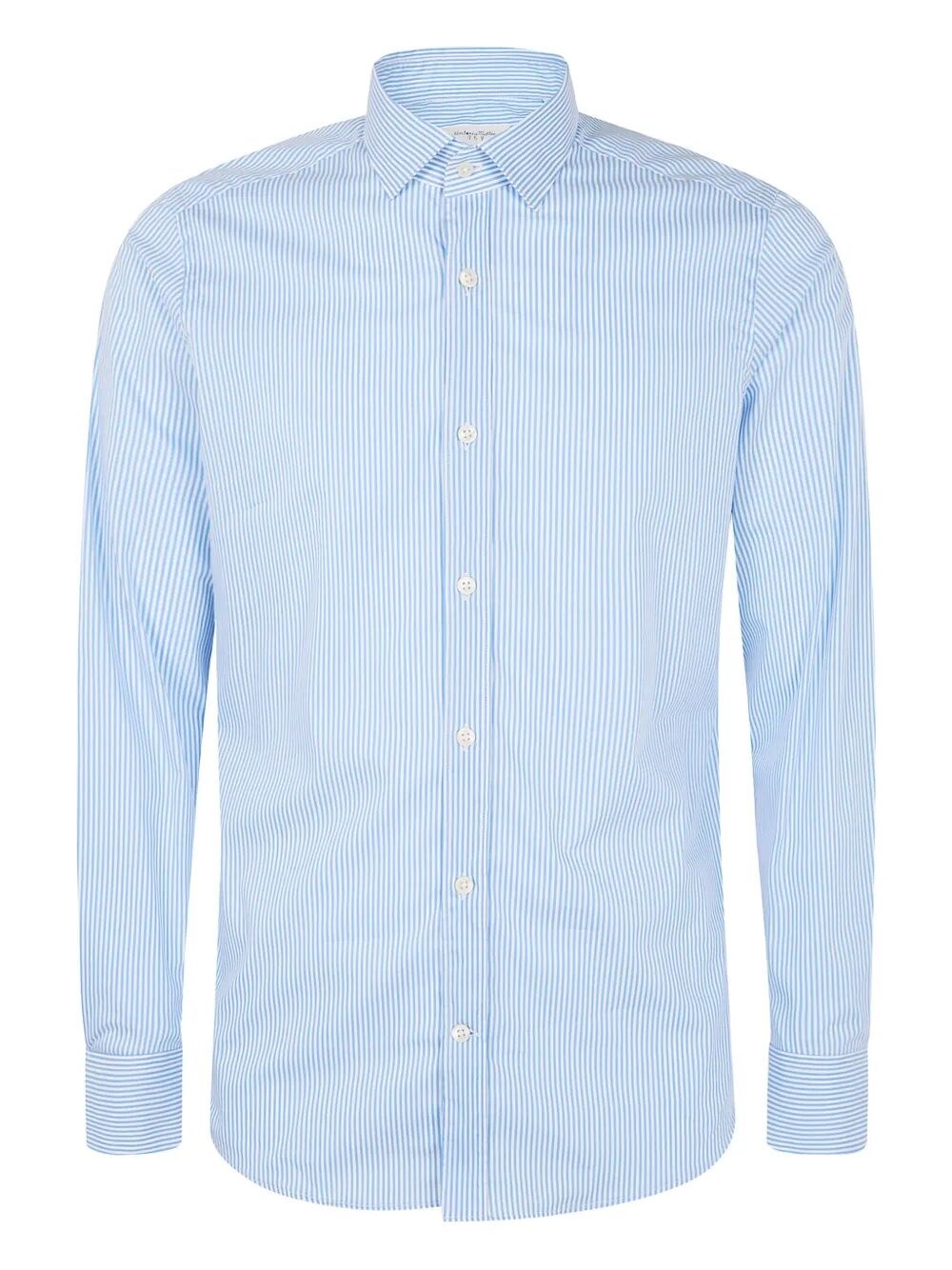 Tintoria Mattei Thin Stripes Shirt In Blue