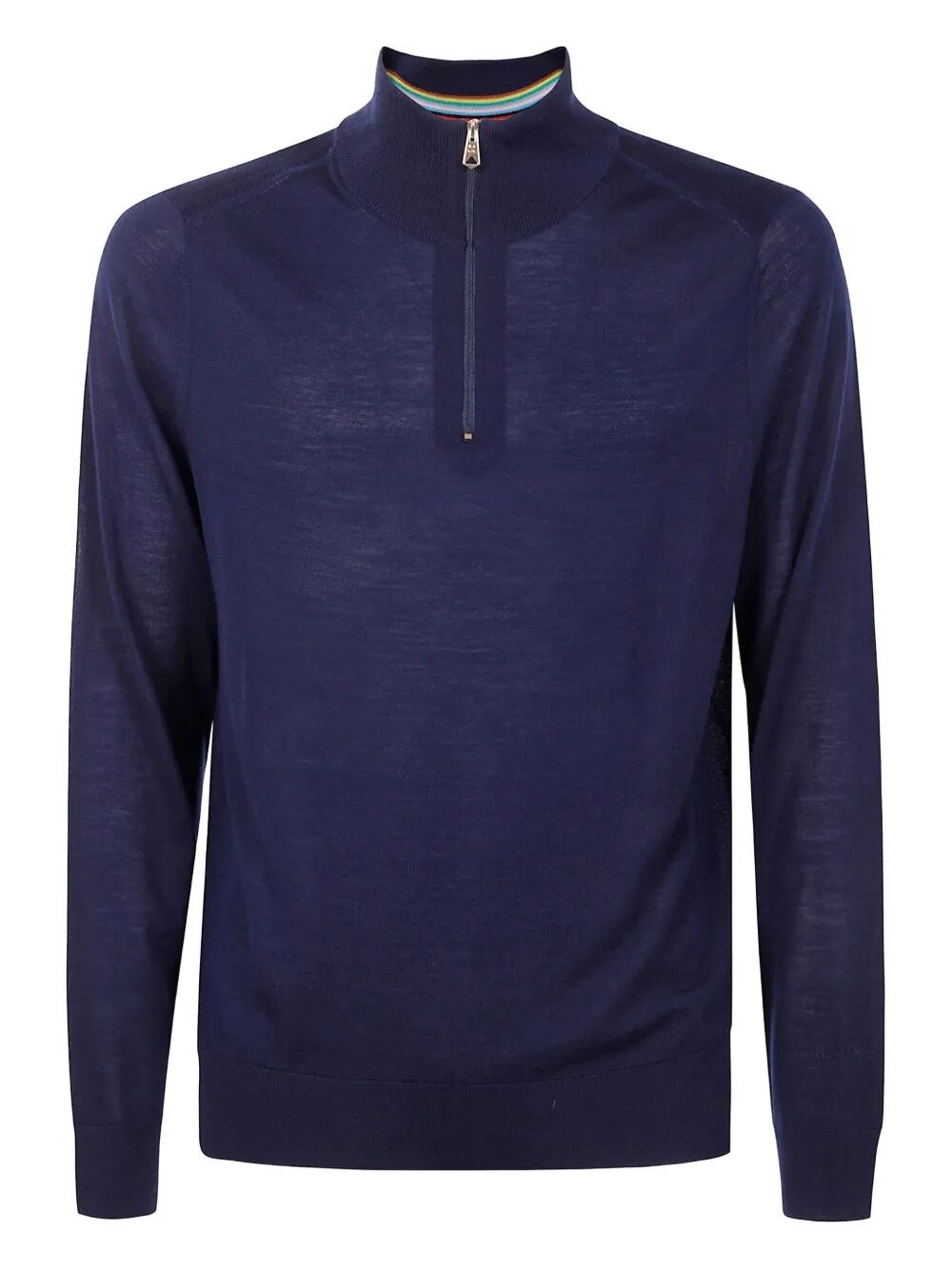 Paul Smith Mens Sweater Zip Neck In Blue