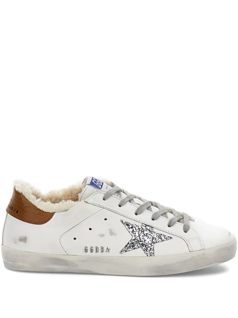 GOLDEN GOOSE Super Star Leather Upper Glitter Star