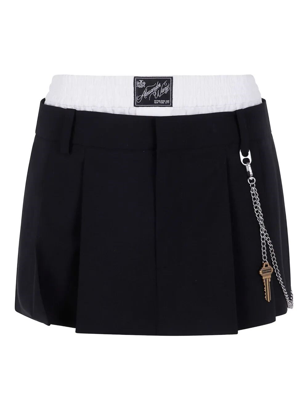 Alexander Wang Pre-styled Pleated Skort With Chain By