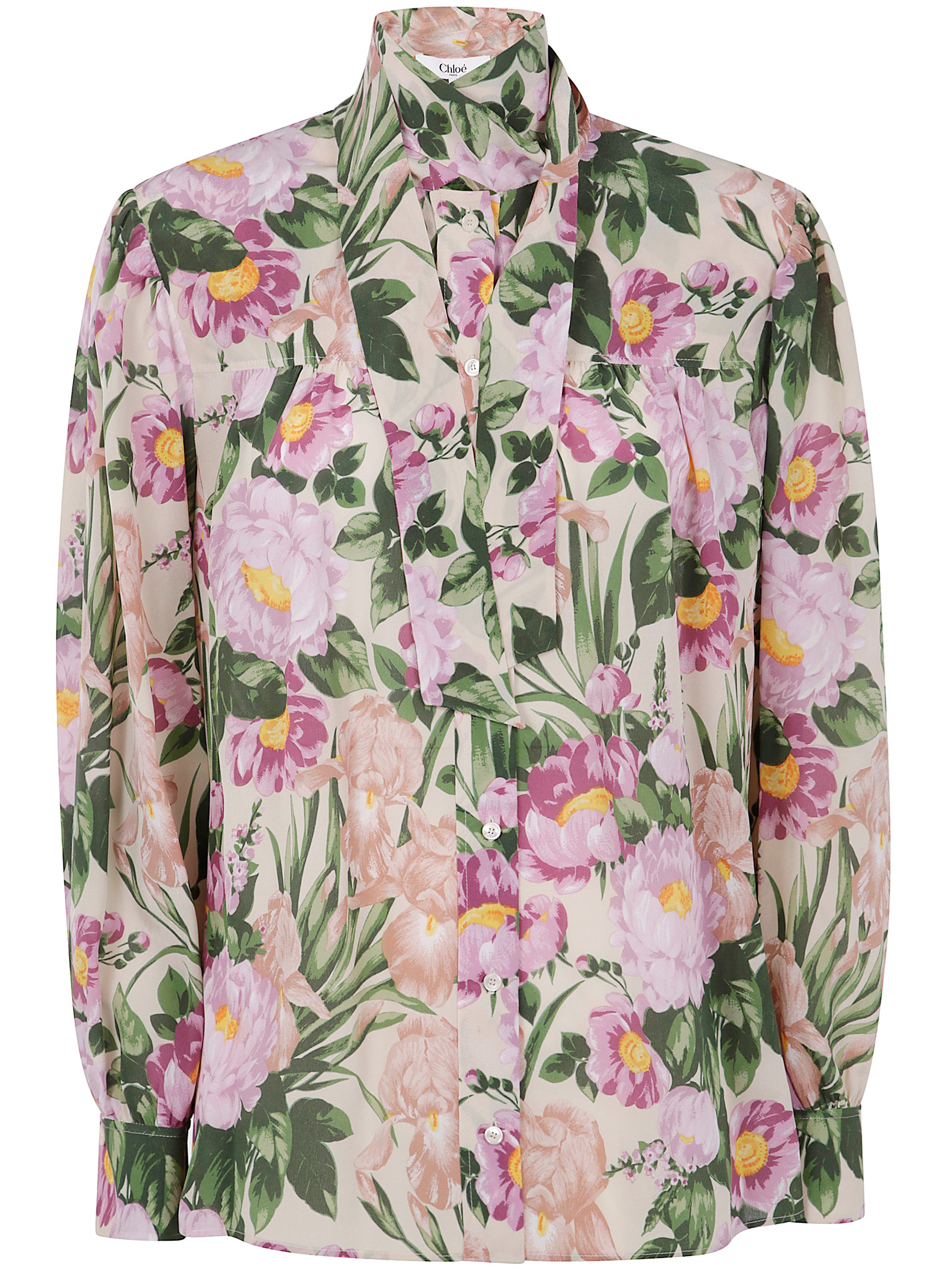 Chloé Floreal Print Scarf Shirt