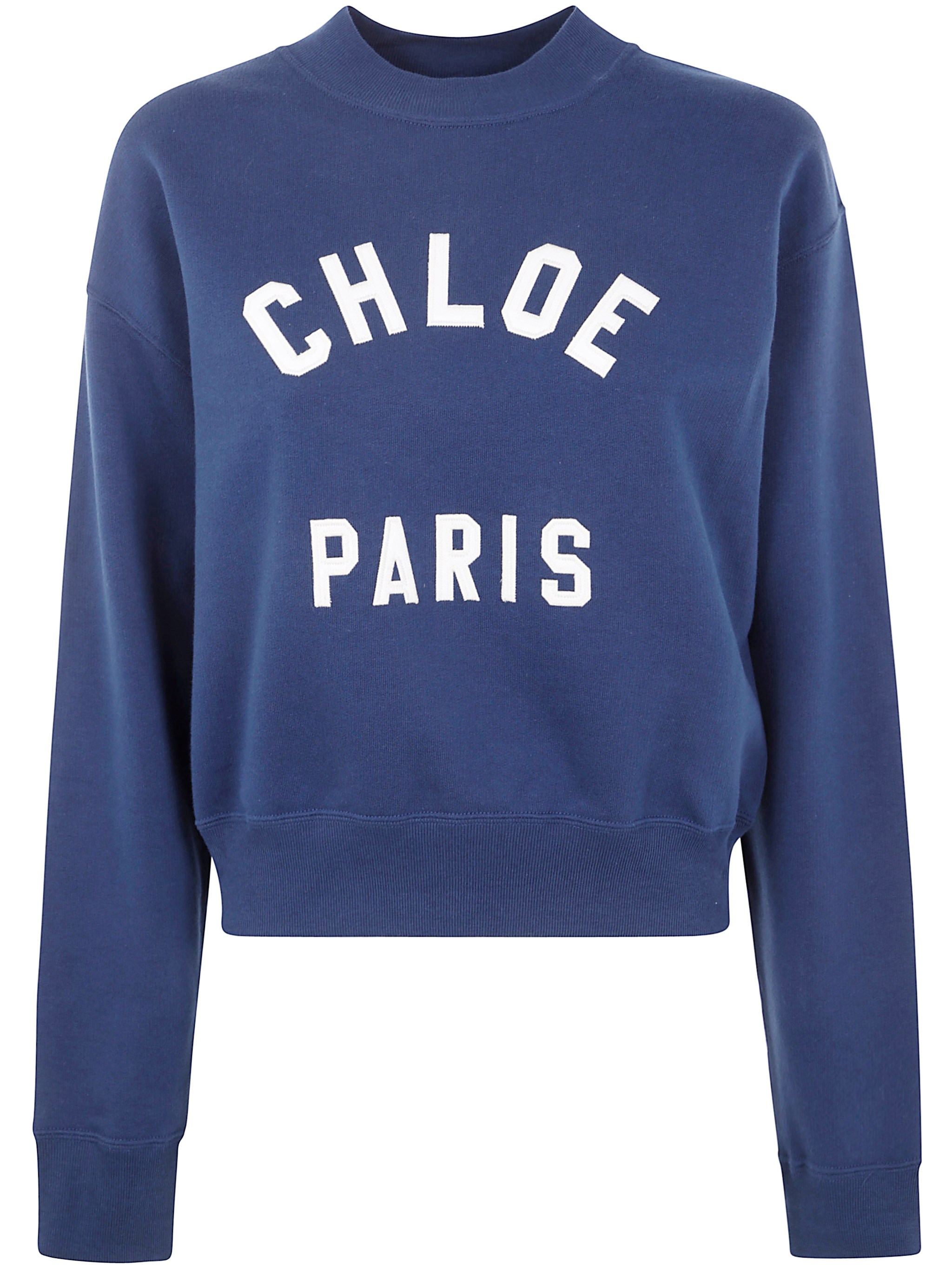 CHLOE Cropped Round Neck Sweatshirt