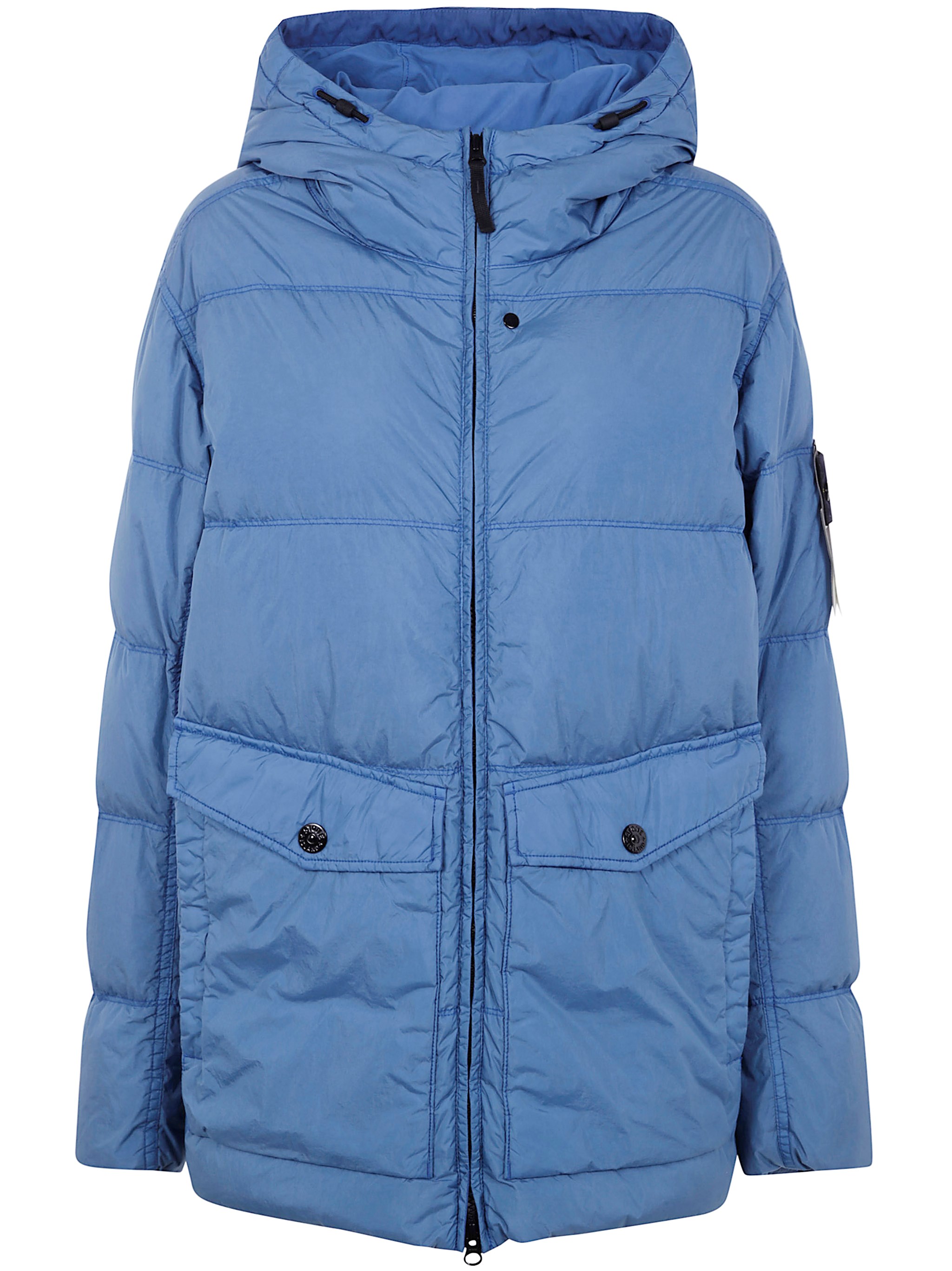 Stone Island Garment Dyed Crinkle Reps Ny Recycled Nylon Short Parka