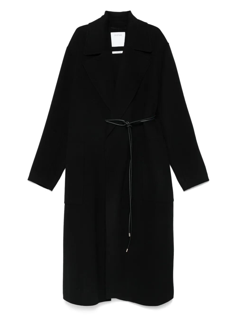 Sportmax Waist Belted Long Coat With Notched Lapels
