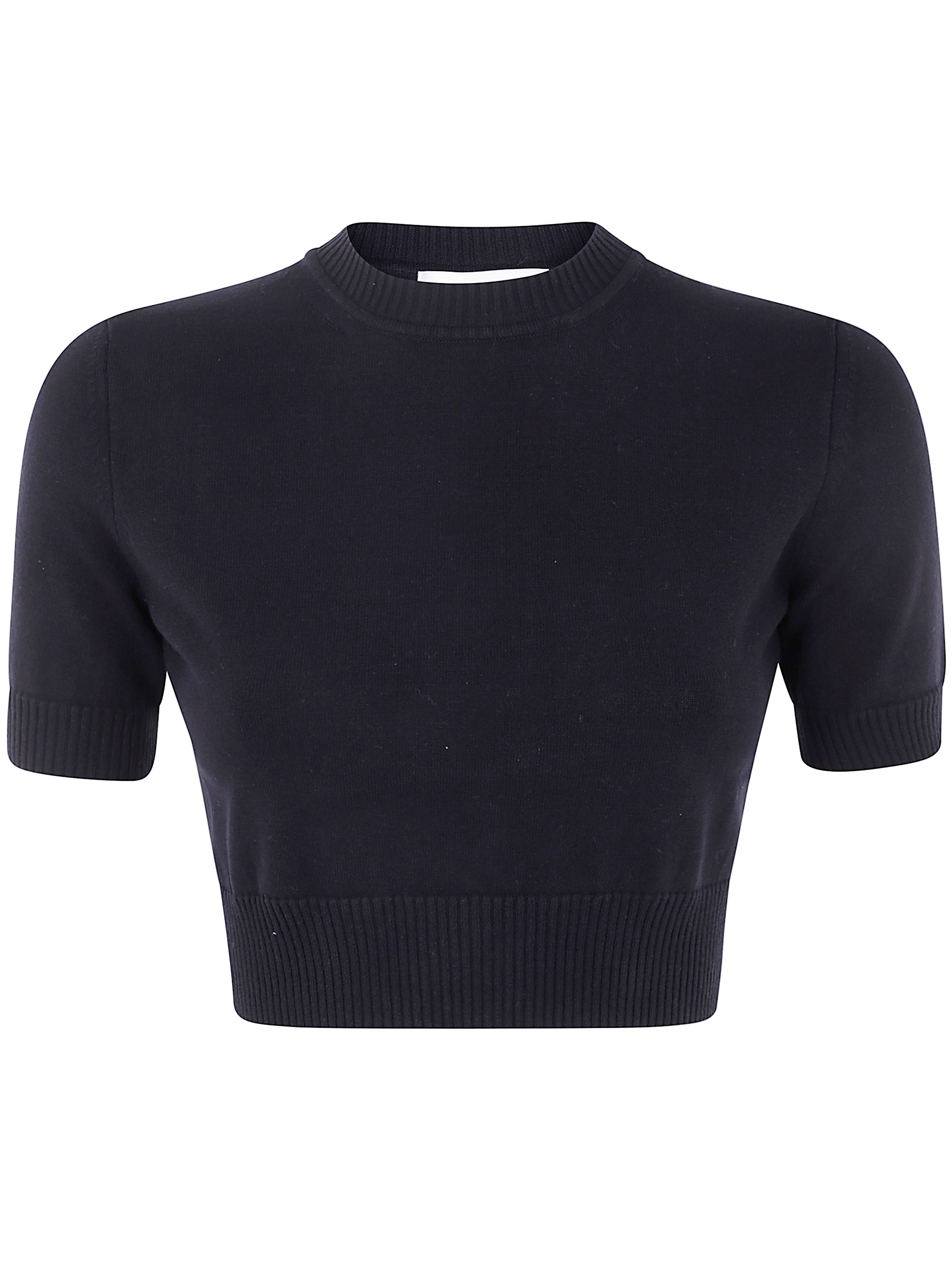 MAX MARA SPORTMAX Round Neck Short Sleeves Woven 'Bettina' T-Shirt　MAX MARA SPORTMAX ラウンドネック 半袖 ウーブン 'Bettina' T シャツ MAX