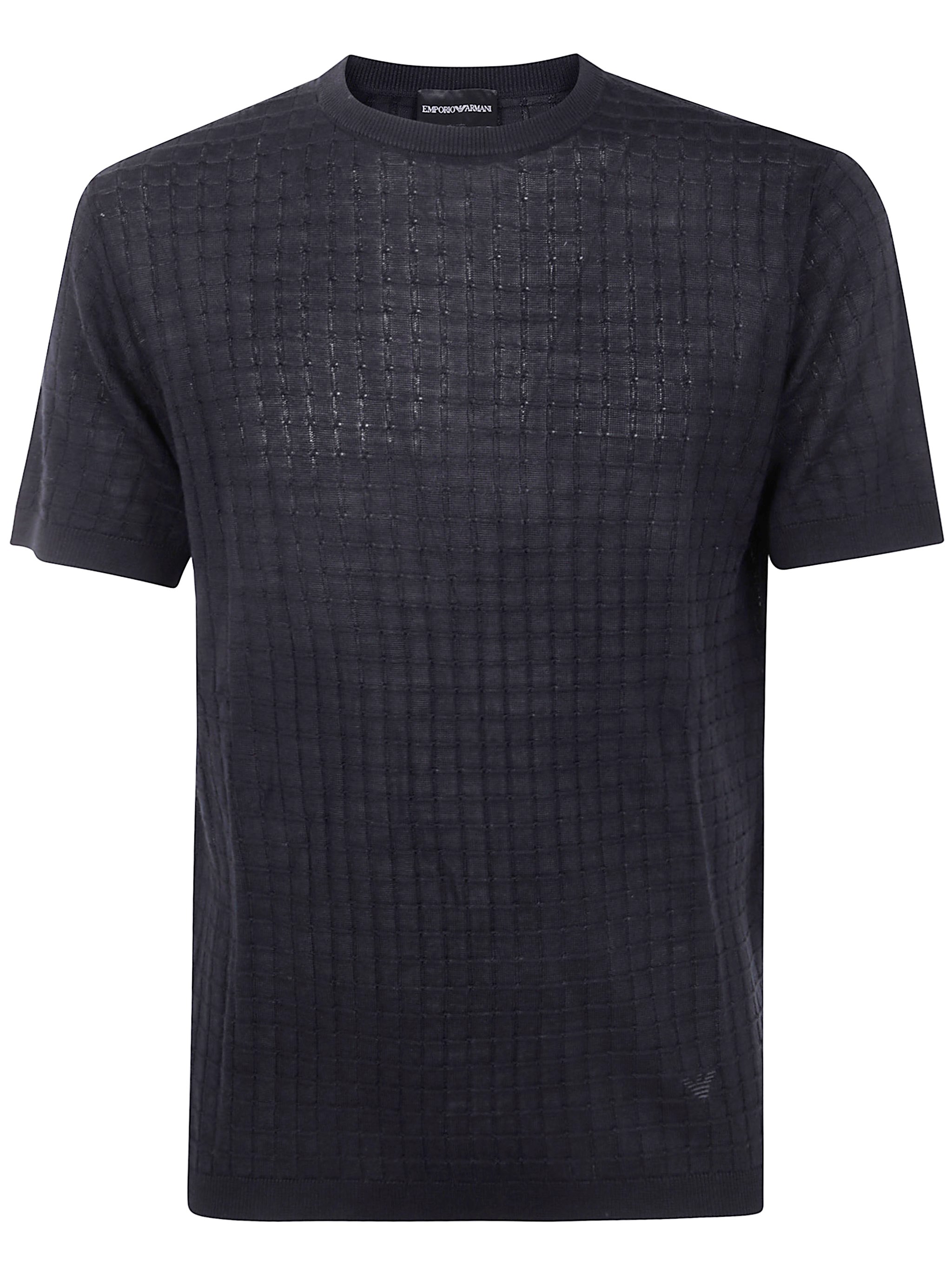 Tシャツ・カットソー EMPORIO ARMANI SHORT SLEEVES ROUND NECK SWEATER Emporio Armani Short Sleeves Round Neck Sweater | ModeSens