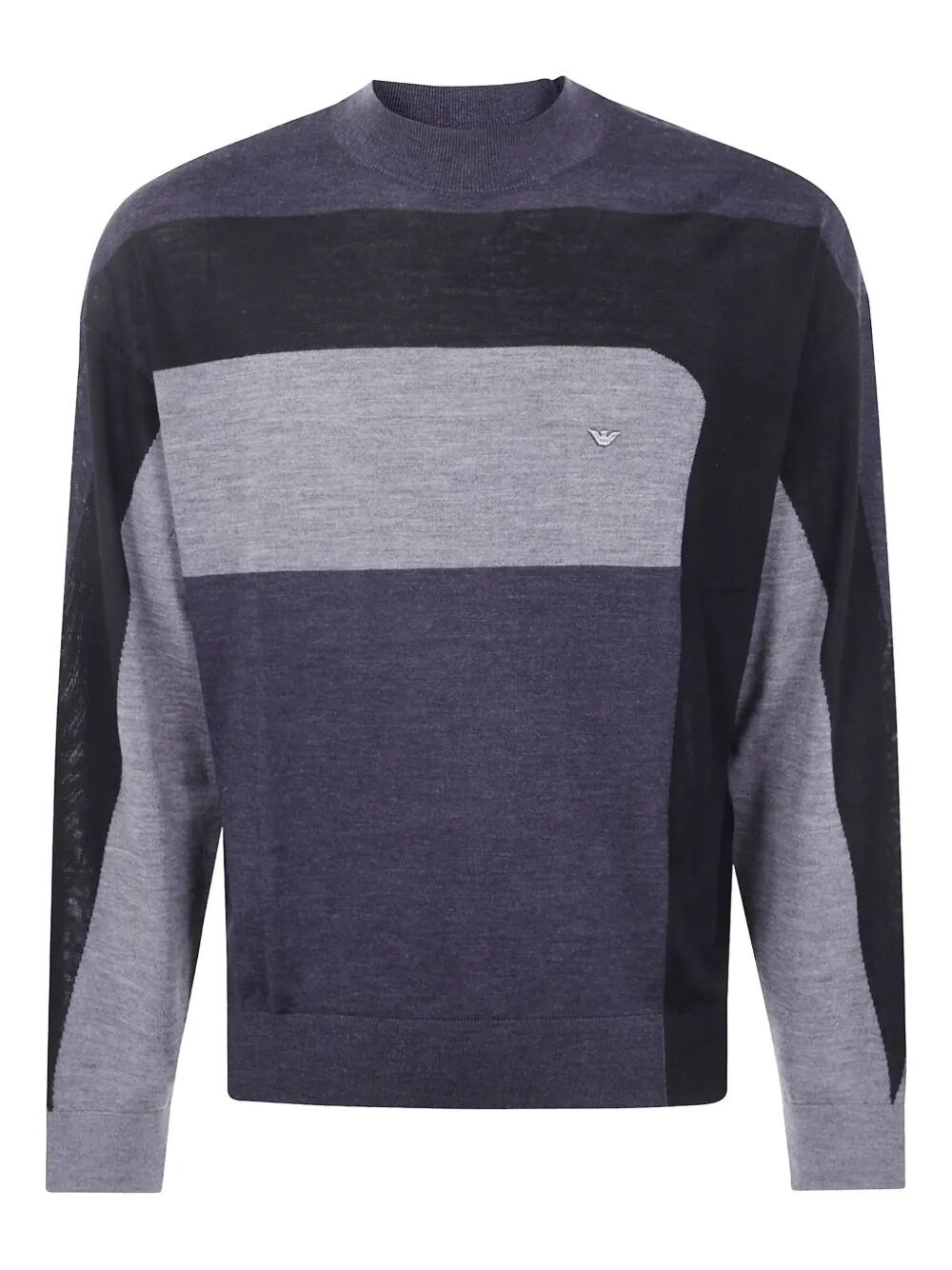 Emporio Armani Block-panel Wool Sweater