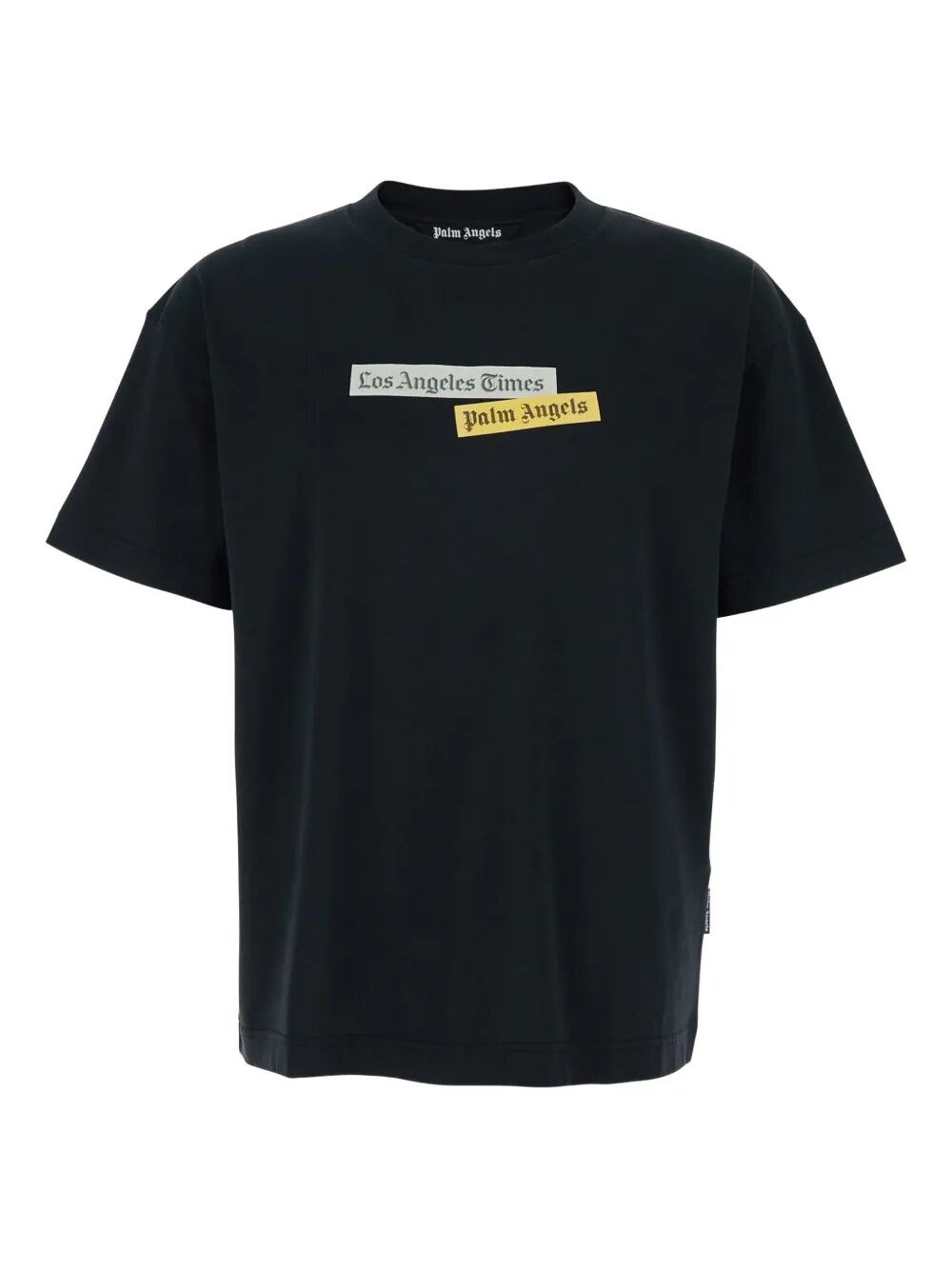 Palm Angels Paxlatimes Black Cotton T-shirt