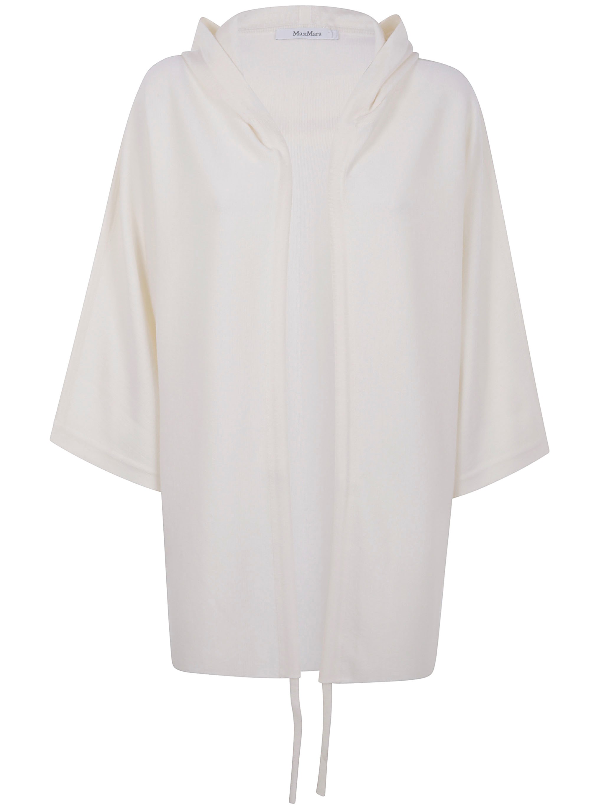 Max Mara Hooded Wool Wrap Cardigan