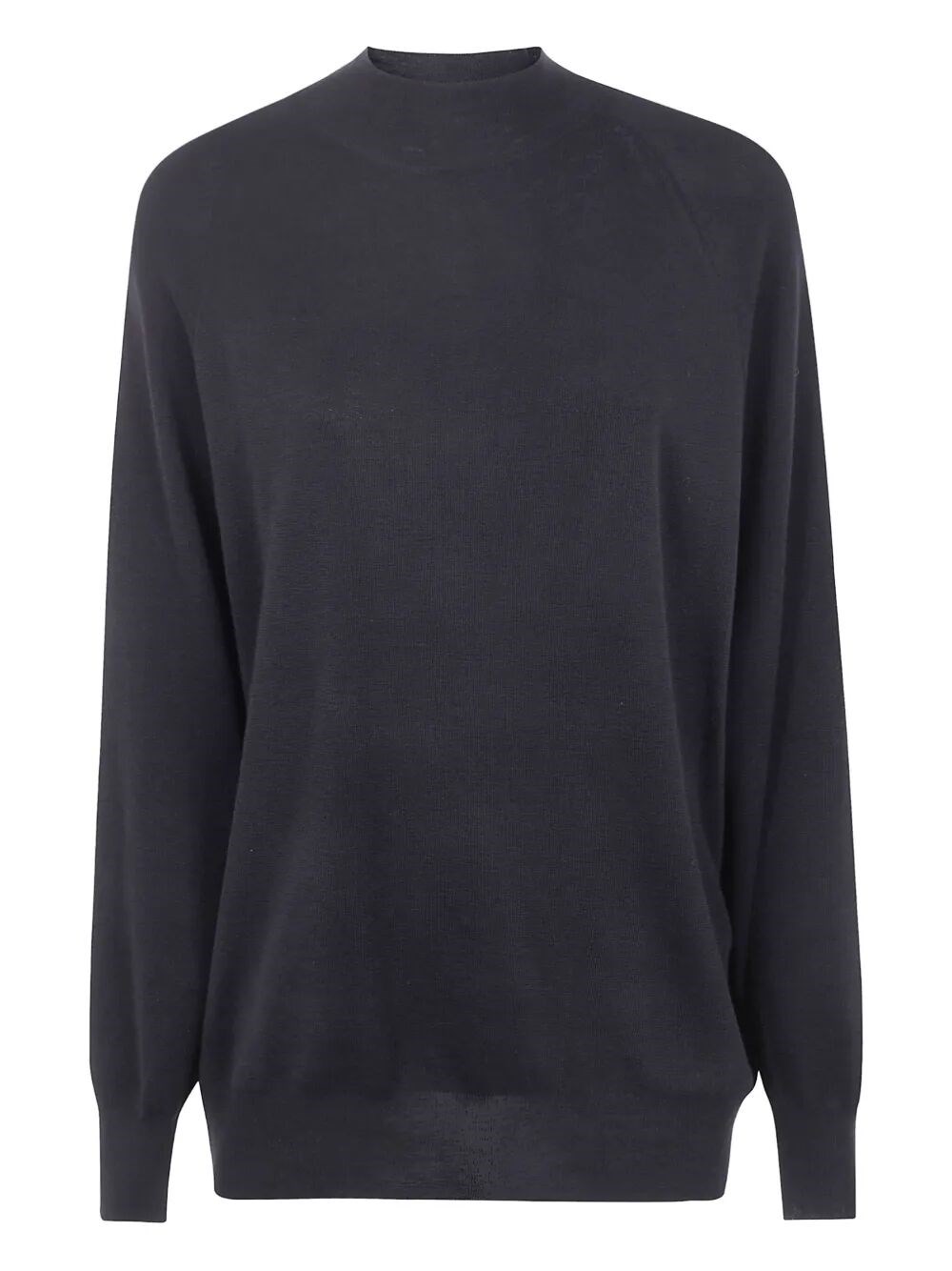 Aspesi Raglan-sleeve Wool Sweater In Black