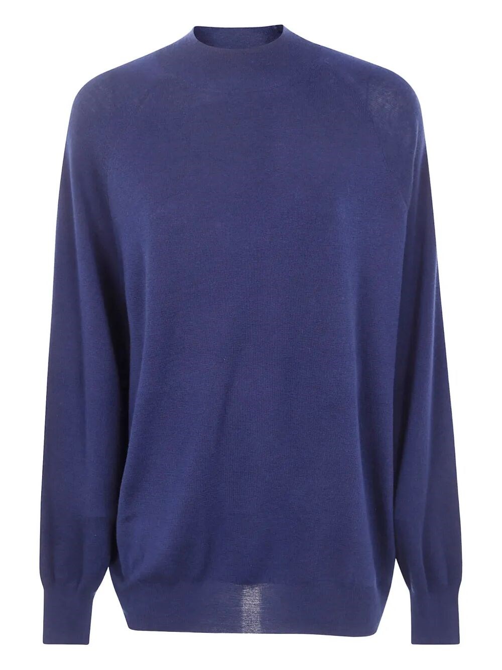 Aspesi Raglan-sleeve Wool Sweater In Blue