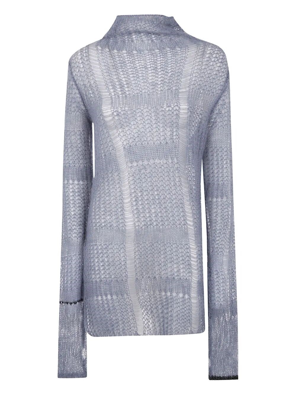 Y's Sheer Asymmetry Long Knit