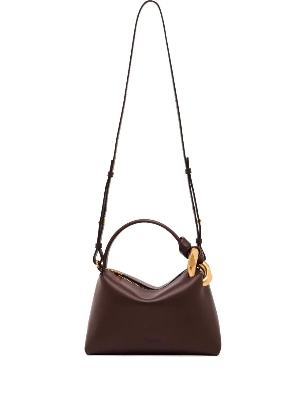 Jw Anderson J.w. Anderson Brown Leather Small Jwa Corner Handbag In Brown