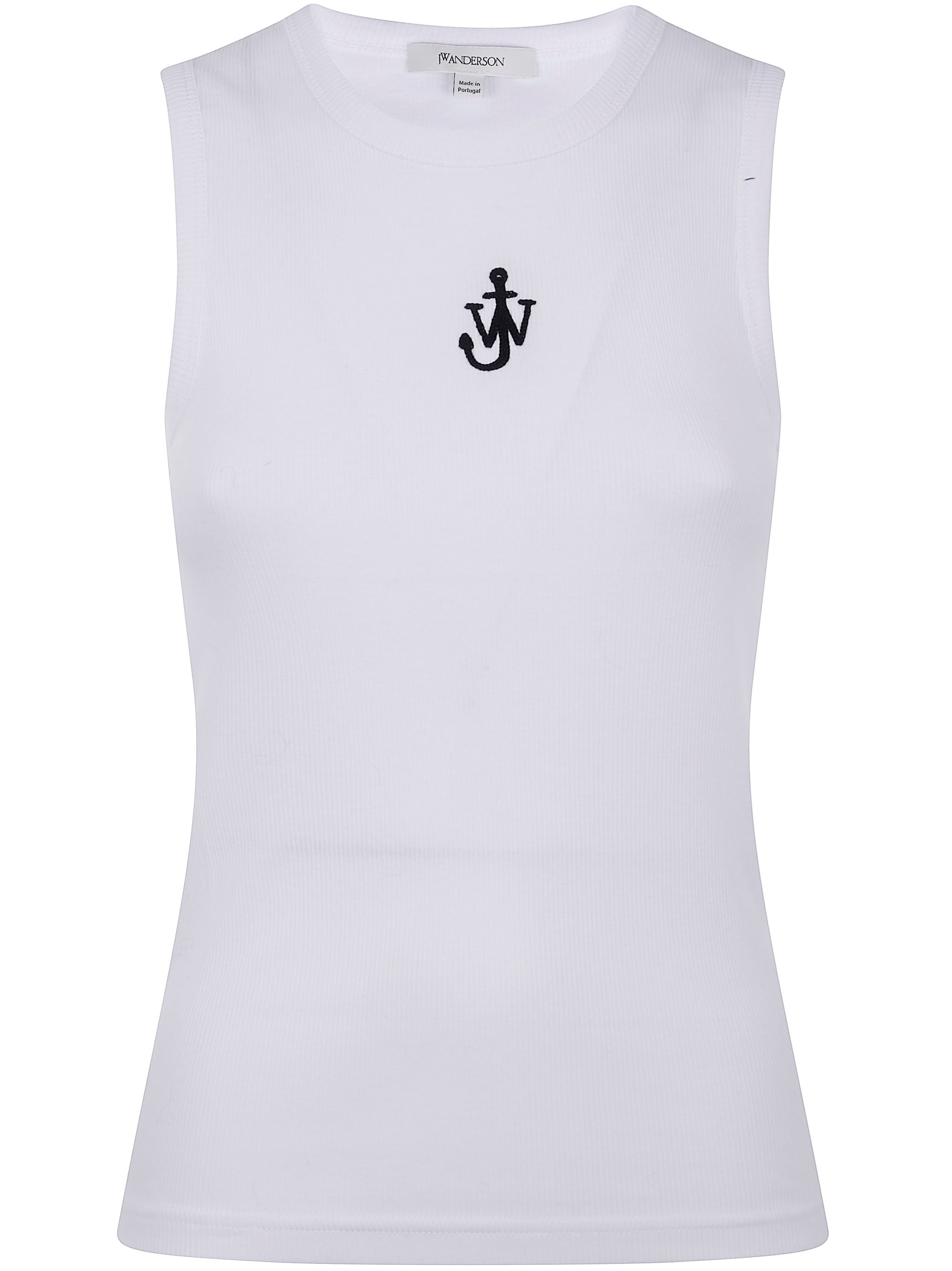 Jw Anderson J. W. Anderson 'anchor' White Cotton Tank Top In White