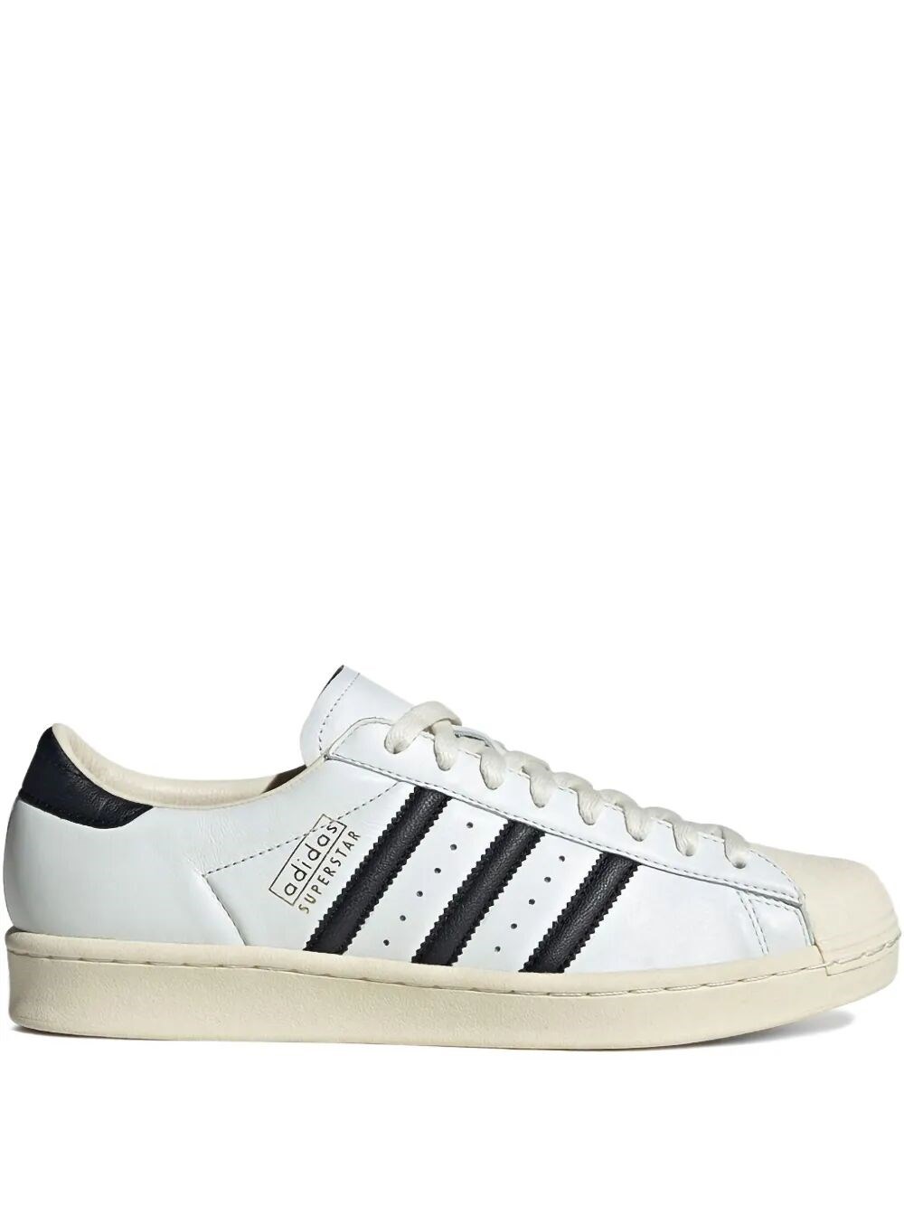 Adidas Originals Superstar Vintage Ostrich-effect Leather Sneakers In White