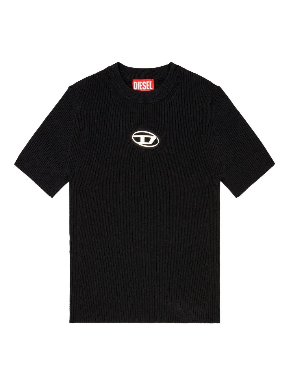 Diesel Women T-uncutie-long-od-q1 Slim T-shirt In Black Organic Jersey