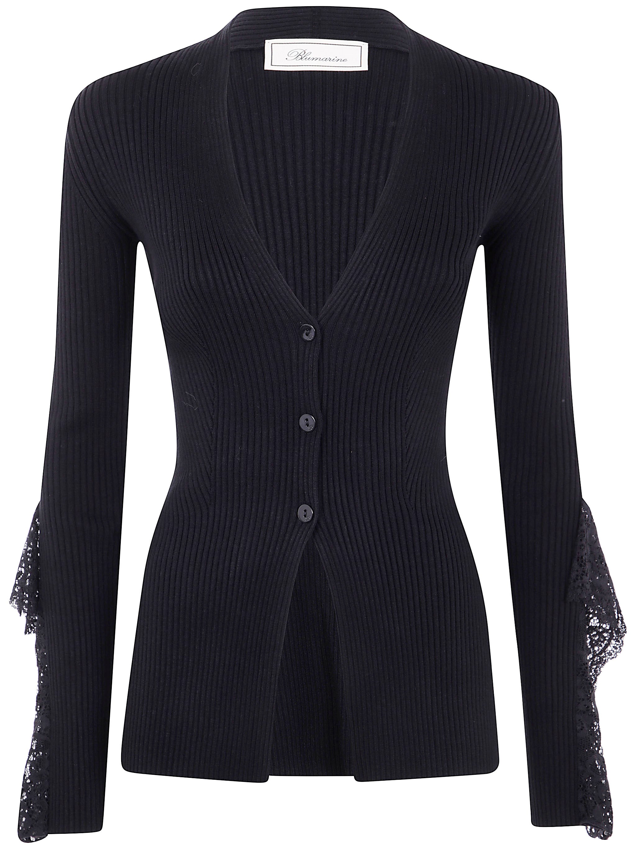 Blumarine Knitted Insert Lace Cardigan