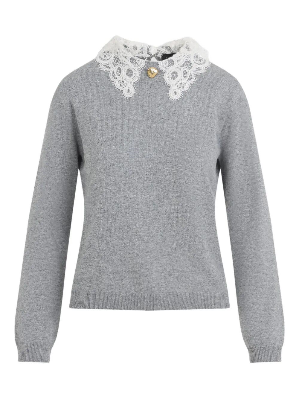 Fabiana Filippi Virgin Wool Lace Collar Pullover