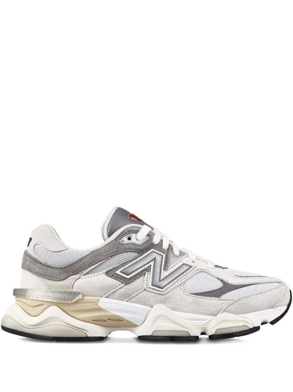 New Balance Grey Low Top Sneakers With Logo Detail On The Side In Suede And Tech Fabric Man In Multi