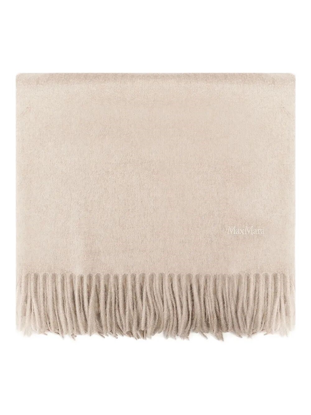 Max Mara Cashmere Stole With Embroidery And Fringes