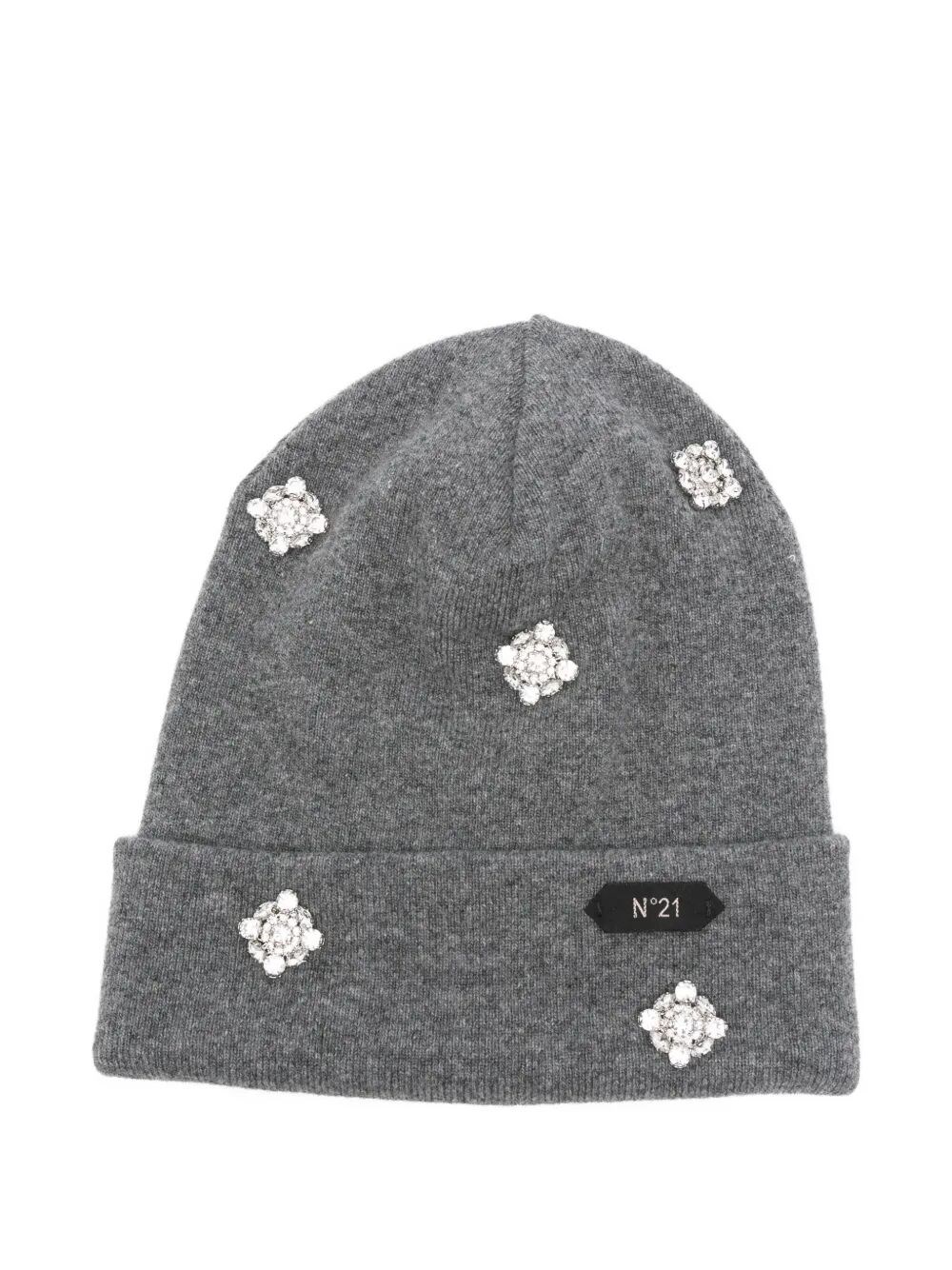 Marques' Almeida Knitted Hat In Gray