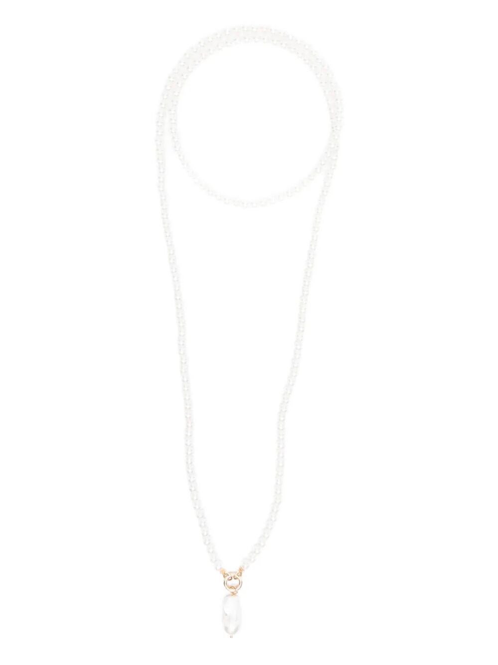 Vivyinrosa Zendaya Crossbody Little Pearl Necklace In White