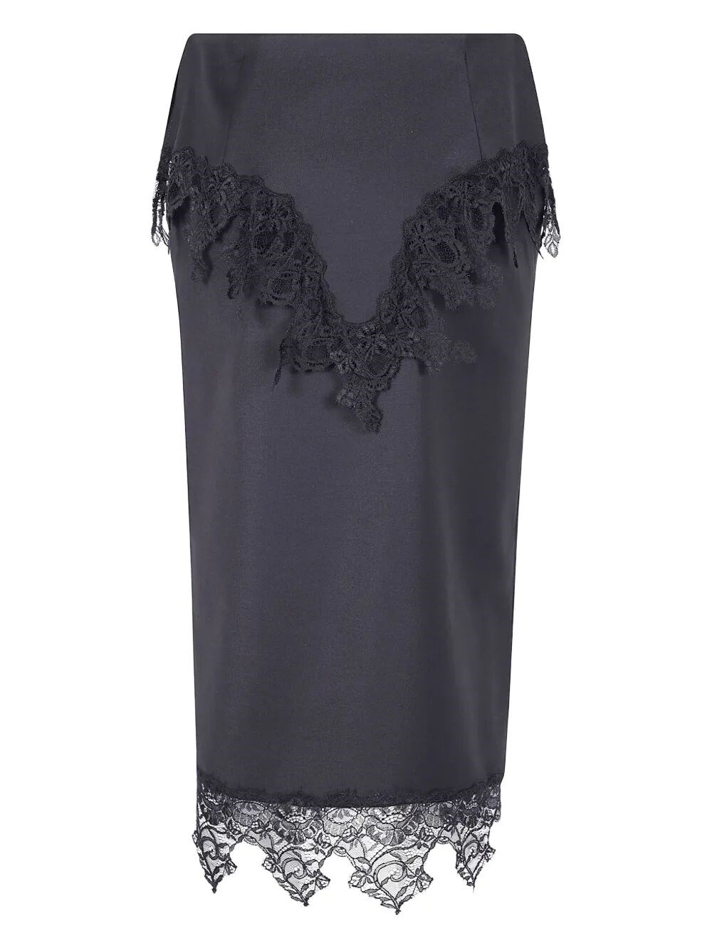 Anneclaire Twill Insert Lace Skirt