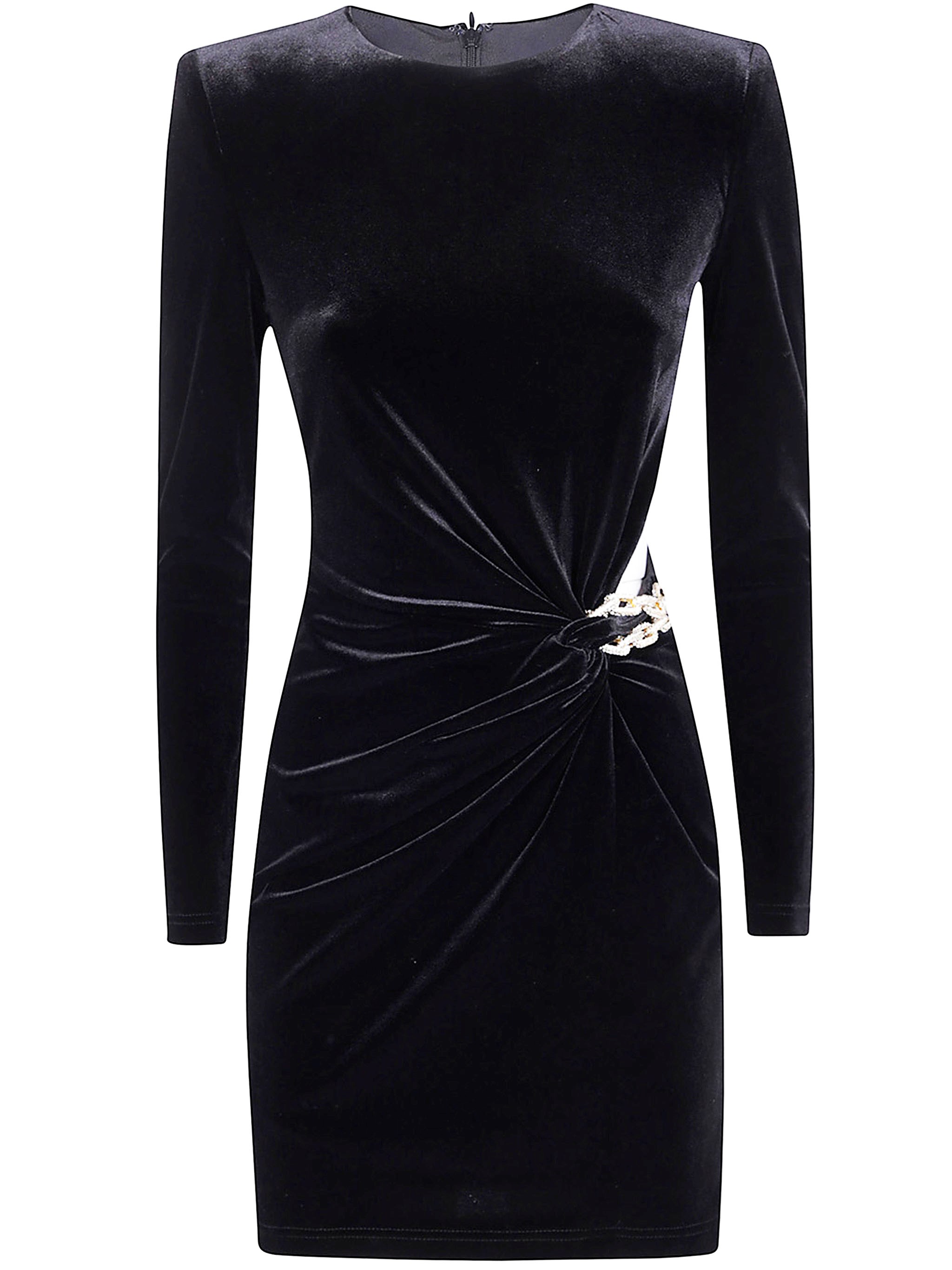 SELF-PORTRAIT Velvet Embellished Mini Dress