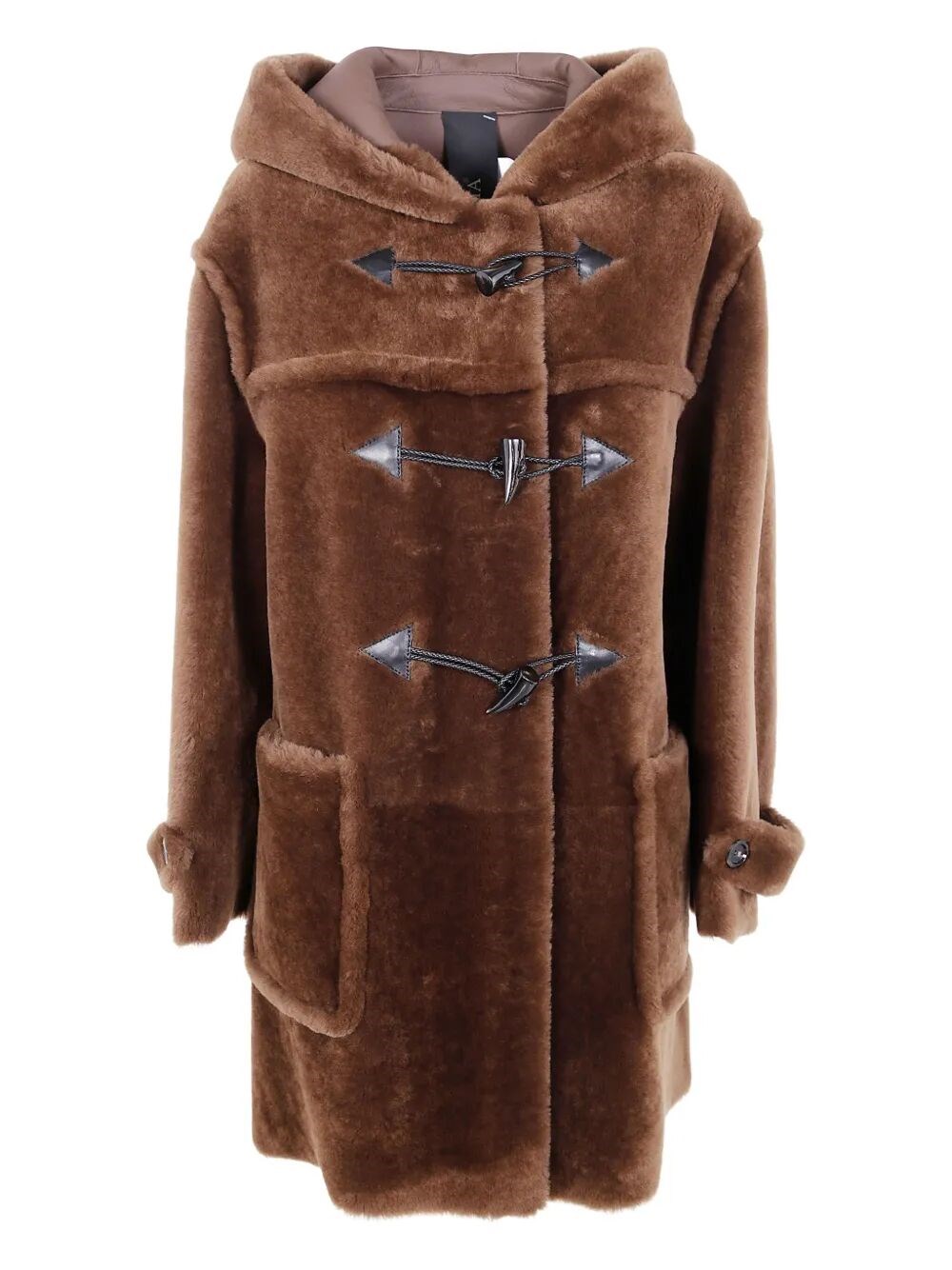 Essentiel Antwerp Straight 'merino Shearling Montgomery' In Dark Denim