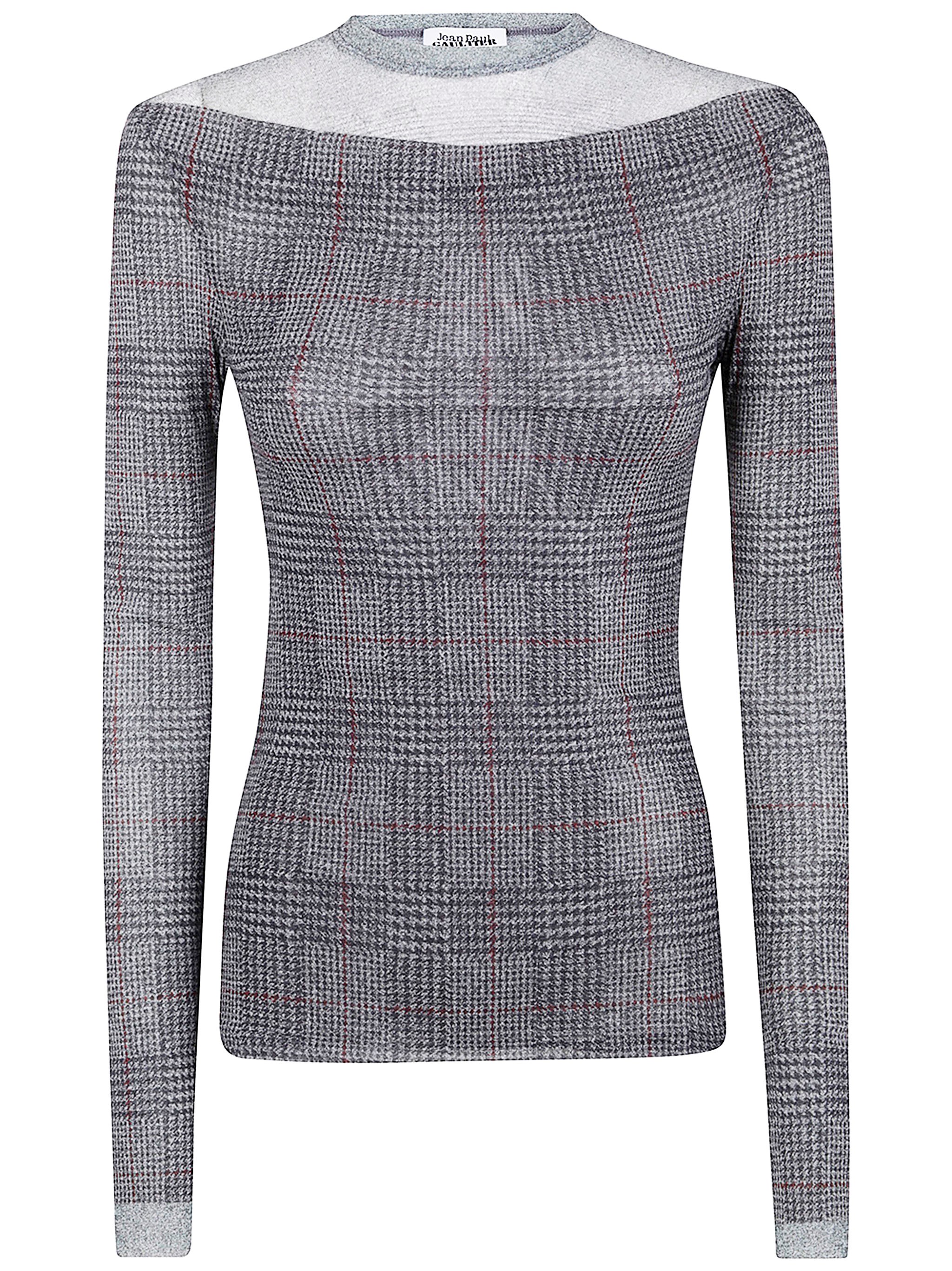 Jean Paul Gaultier 双层网眼上衣 Body Shadow 印花