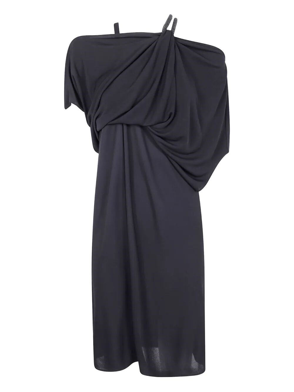 TOM FORD Chain Stones Embroidery On Crepe Jersey Cocktail Dress
