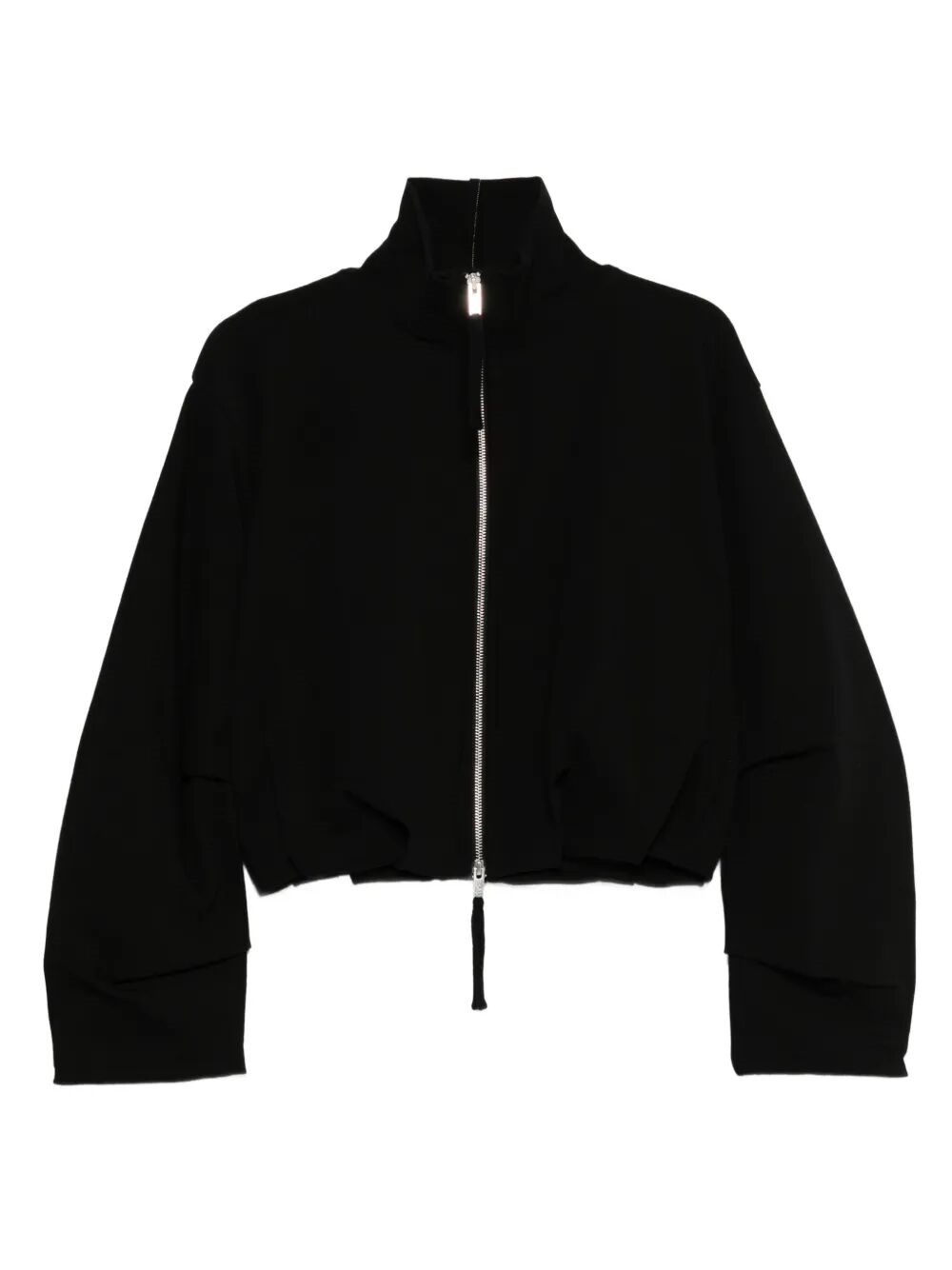 Thom Krom Cropped Harrington Jacket In Black
