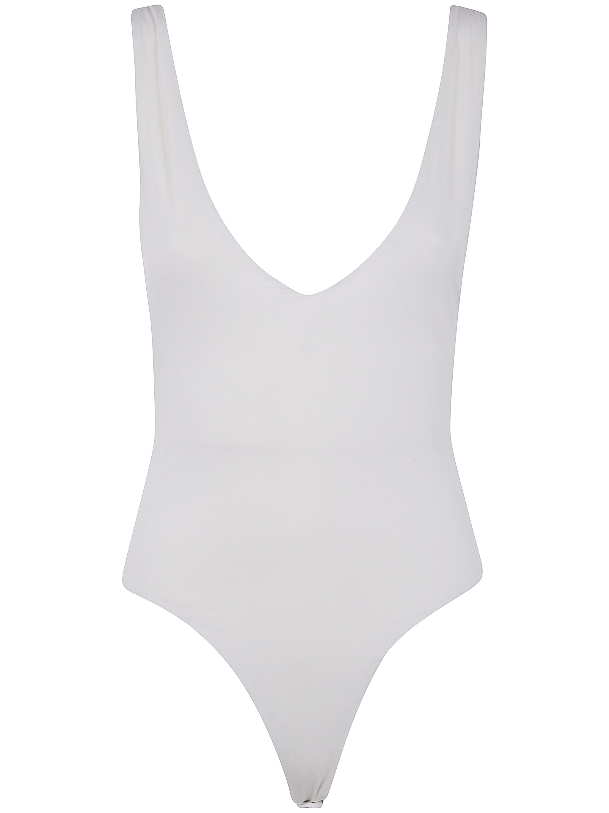 Entire Studios V Neck Bodysuit In White