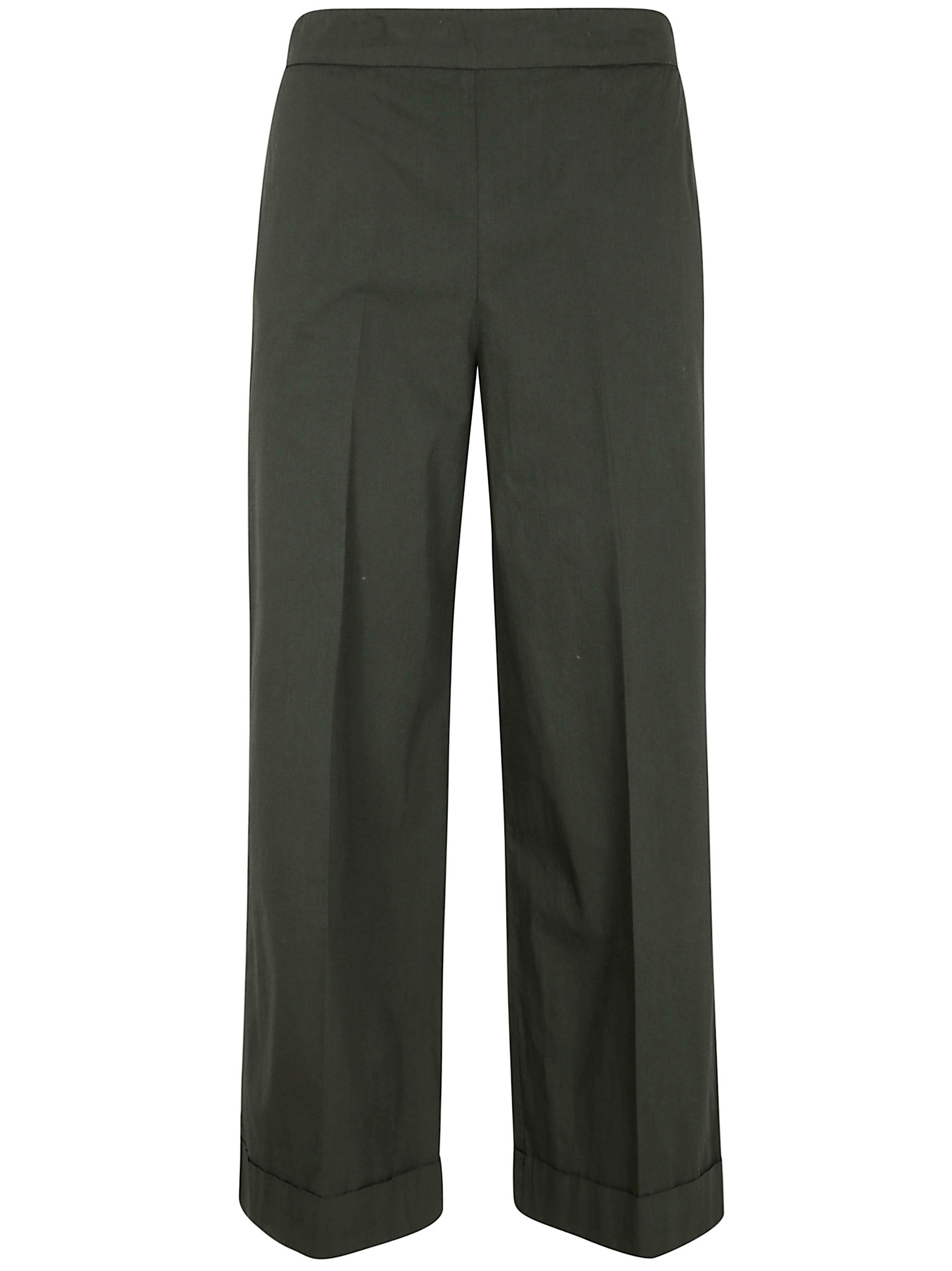 Kiltie Kirk Wide Leg Trousers In Green