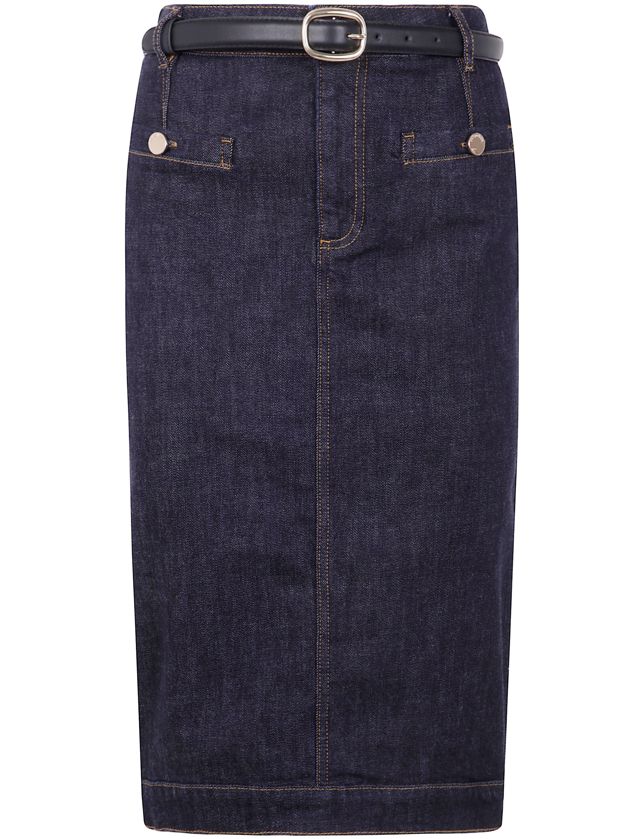 Church's Indigo Denim Midi Skirt In Light Blue