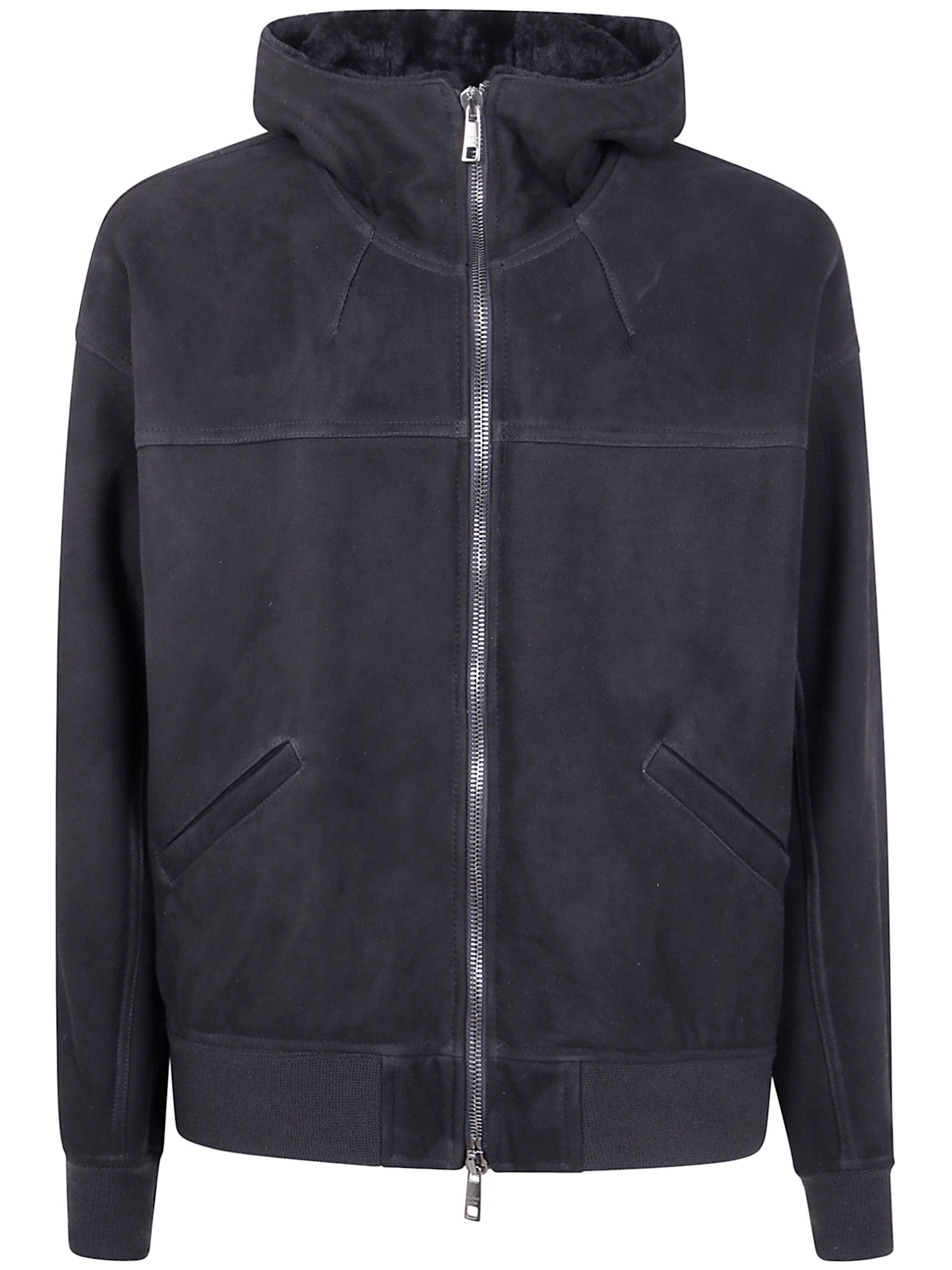 GIORGIO BRATO Mutton Velour Oversized Hooded Sweatshirt