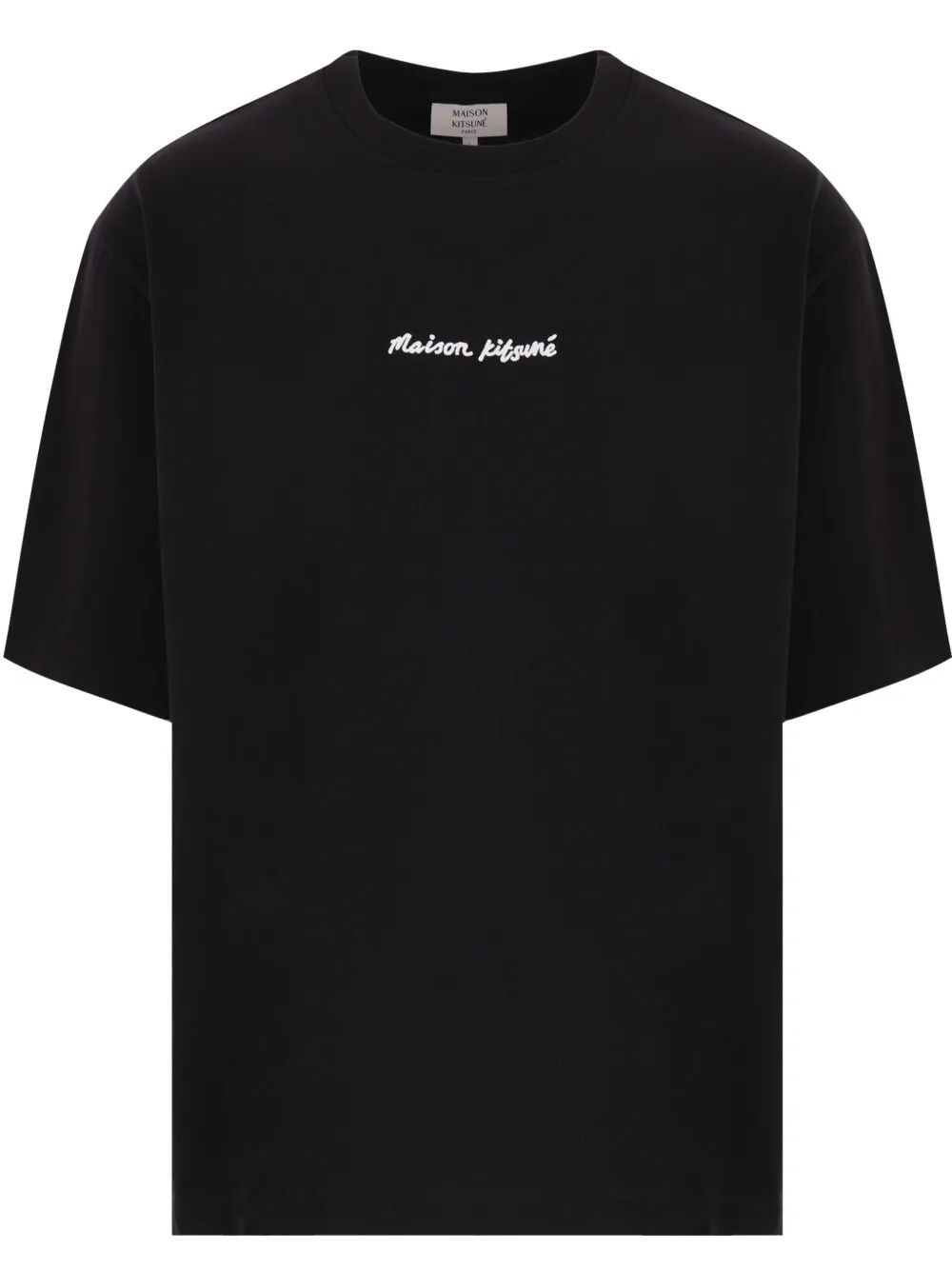 Md75 "maison Kitsuné Line Handwriting" Oversize Tee-shirt In Black