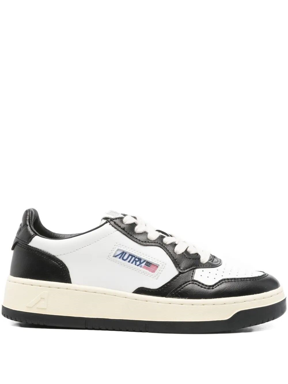 Autry "medalist Low" Leather Sneakers In Animal Print