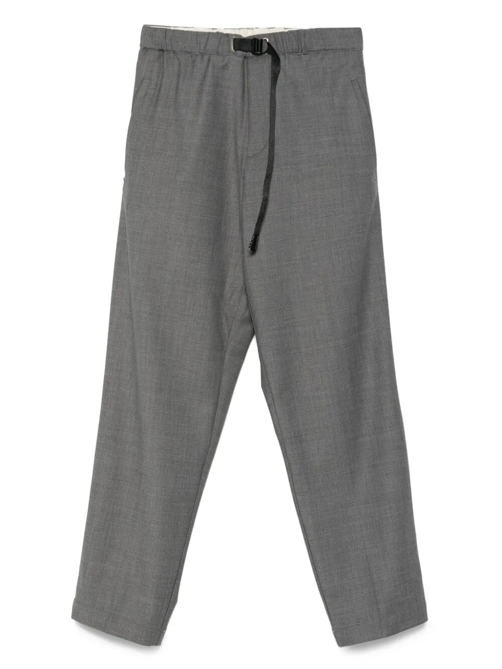White Sand Long Classic Trousers In Gray