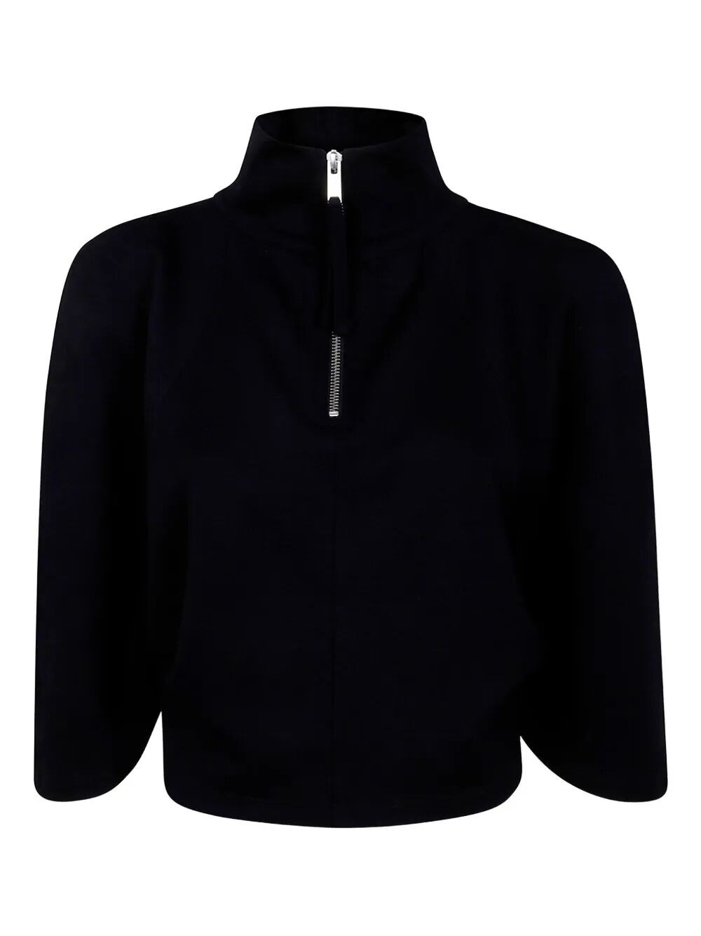 Thom Krom High-neck Zip-front Top In Black