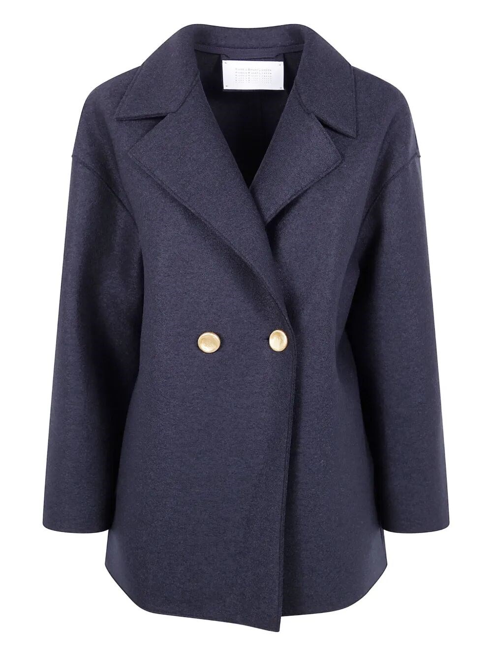 Harris Wharf London Women Dropped Shoulder Double Breasted Jacket Pres In Blue