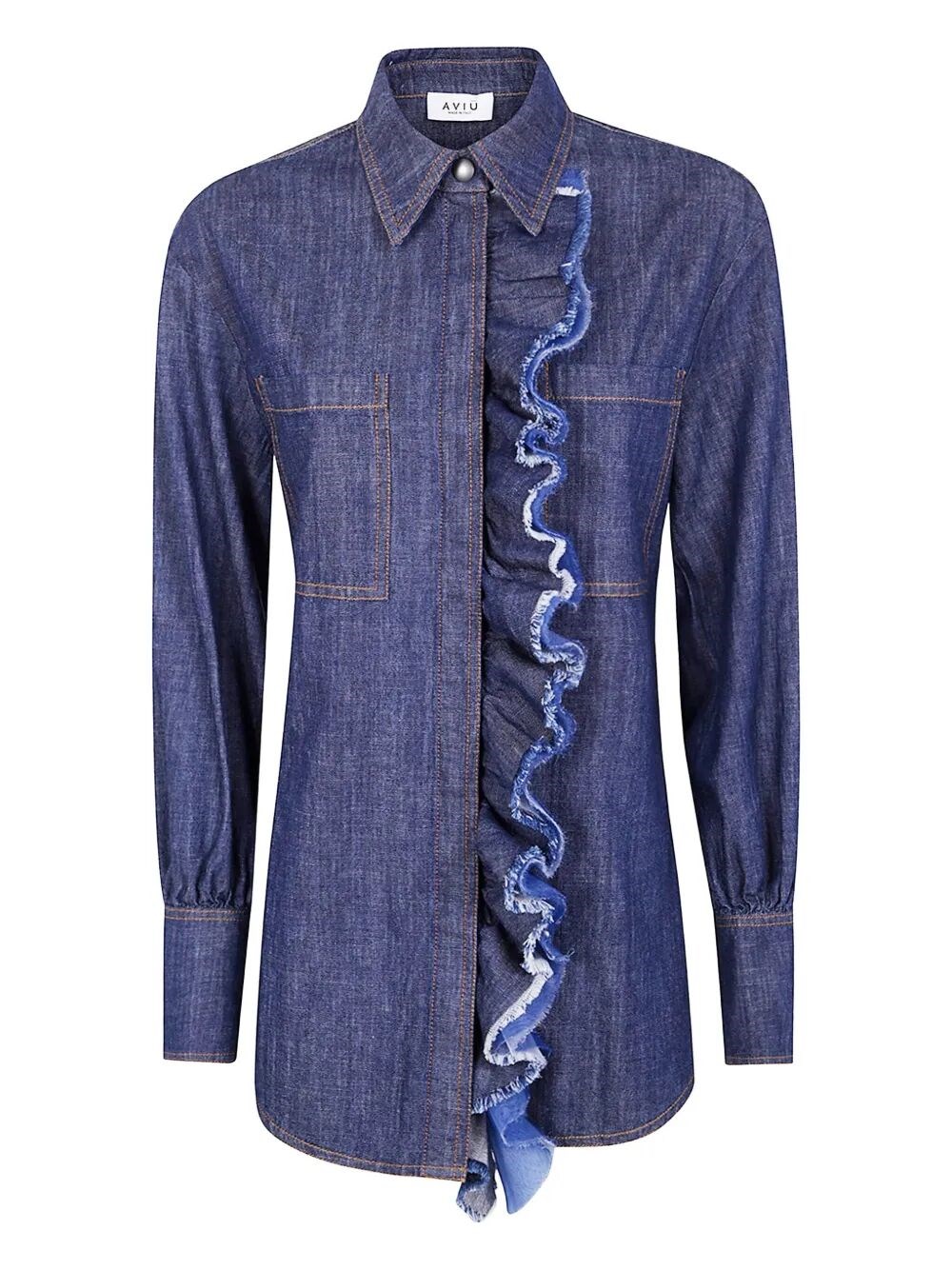 Aviu Rouges Denim Shirt In Blue