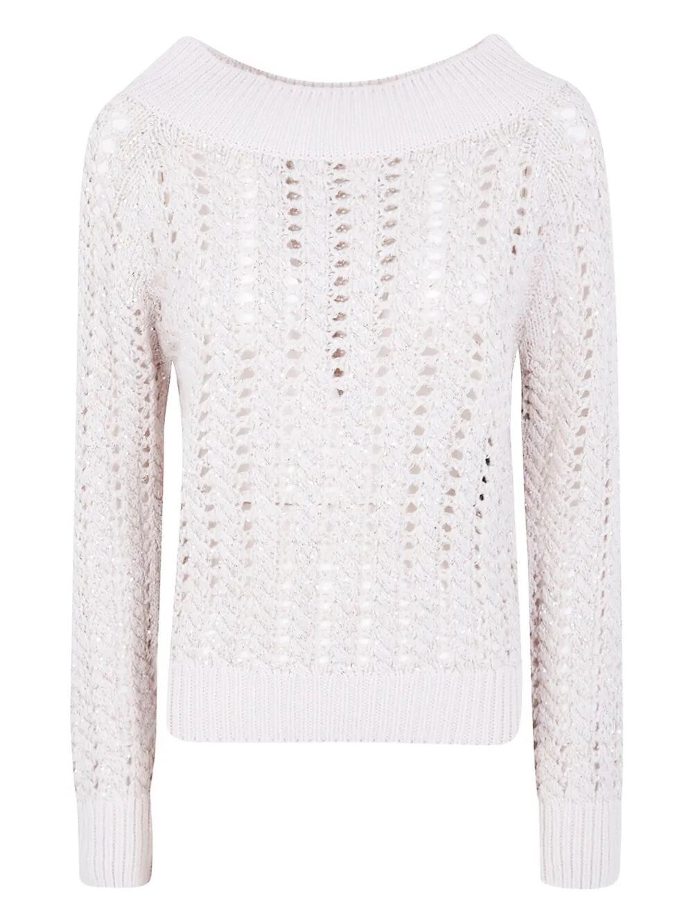 Emporio Armani D. Exterior Braid Crystals Boatneck Sweater