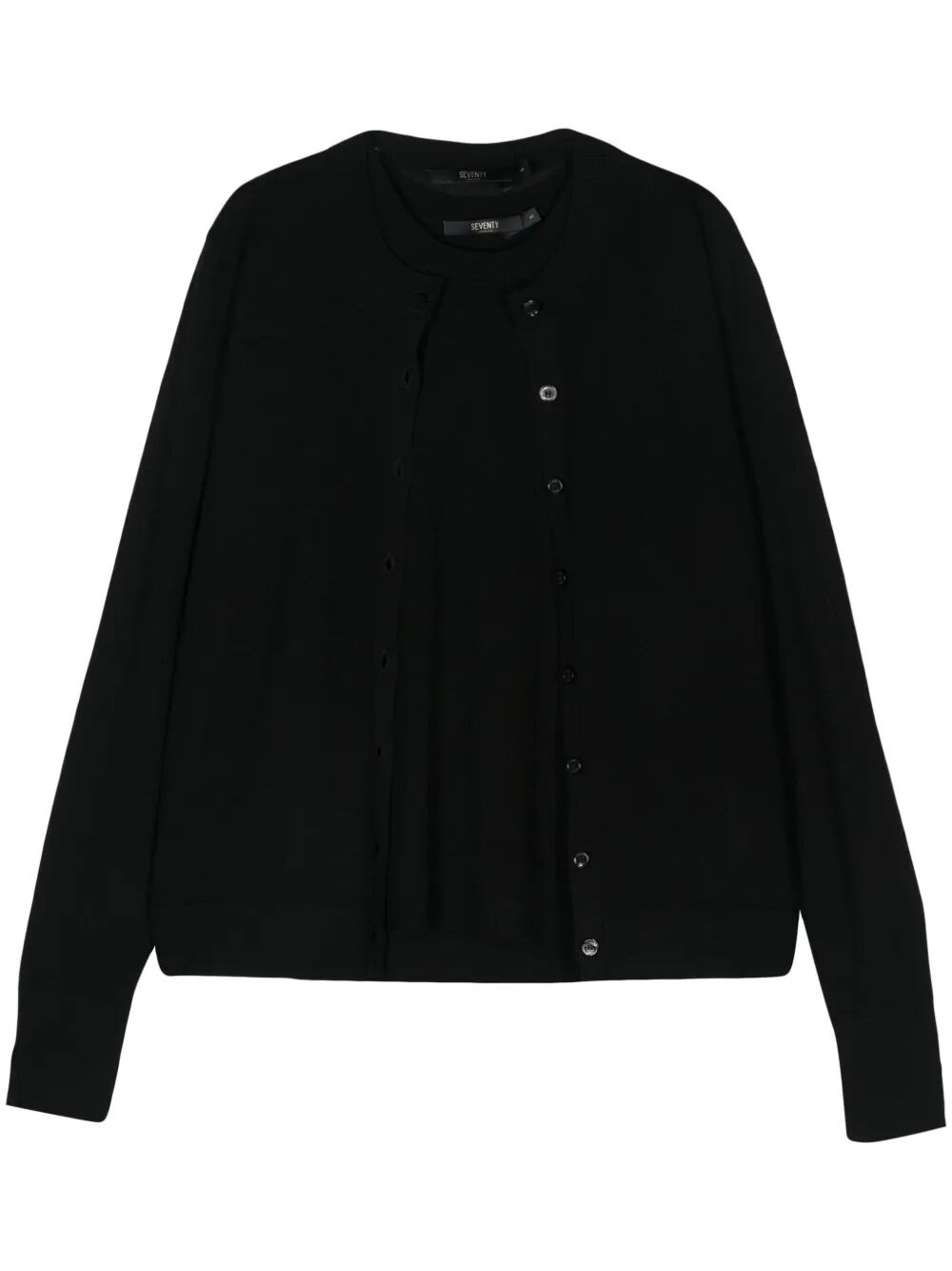 Seventy Wool Knitted Set In Black